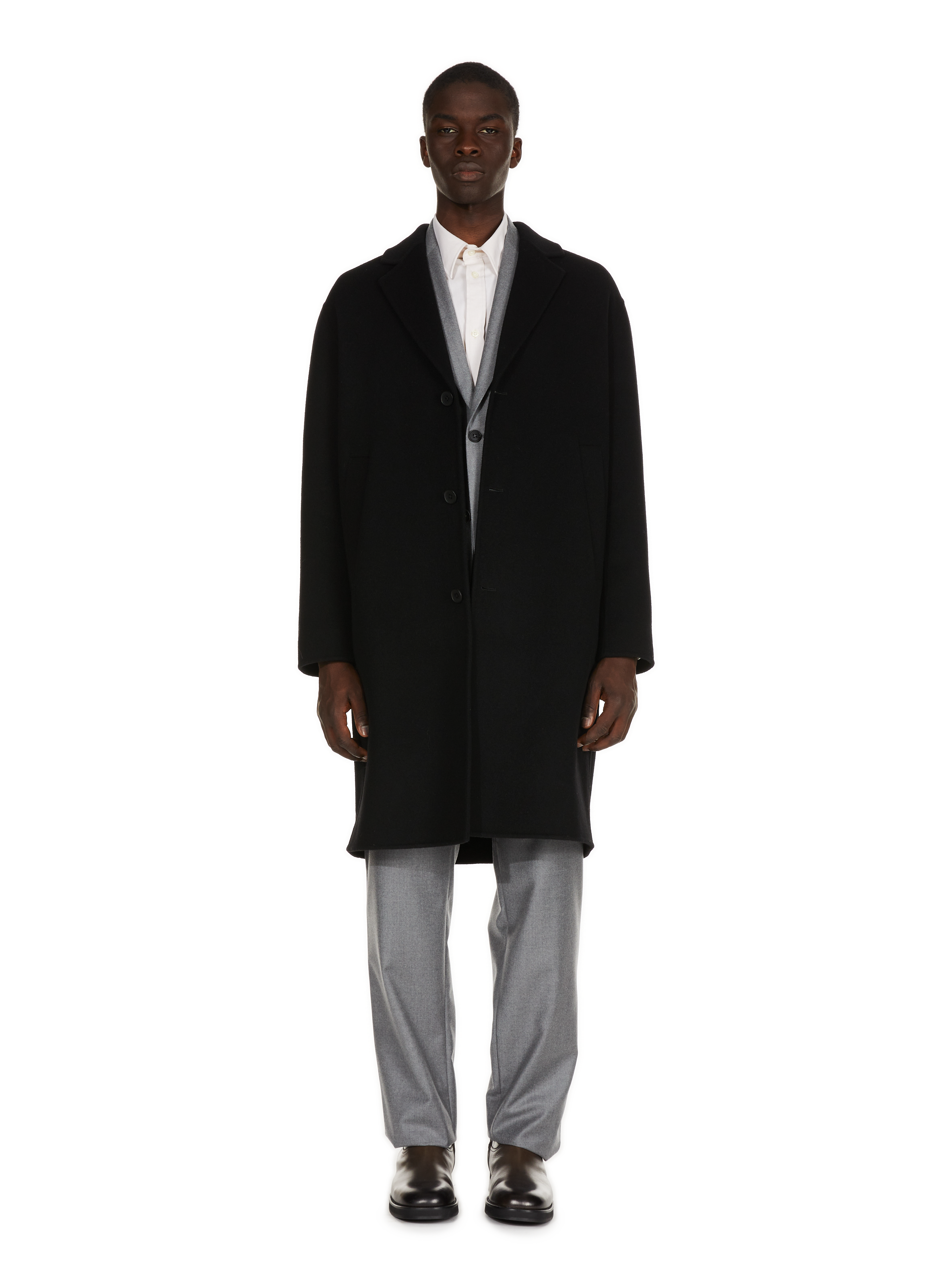 Straight wool coat SAISON 1865 Black