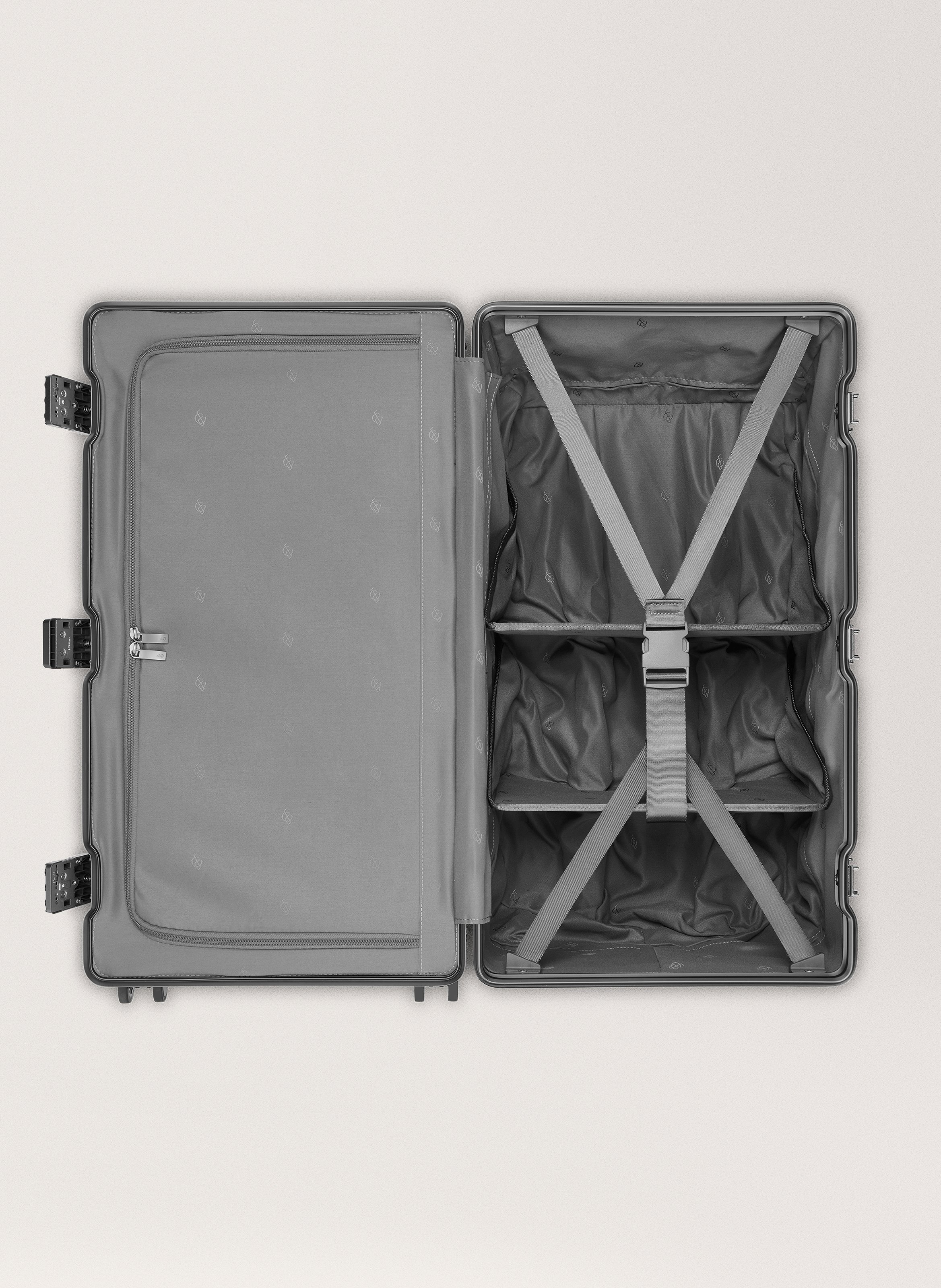 Valise 'trunk' en polycarbonate CARL FRIEDRIK Gris