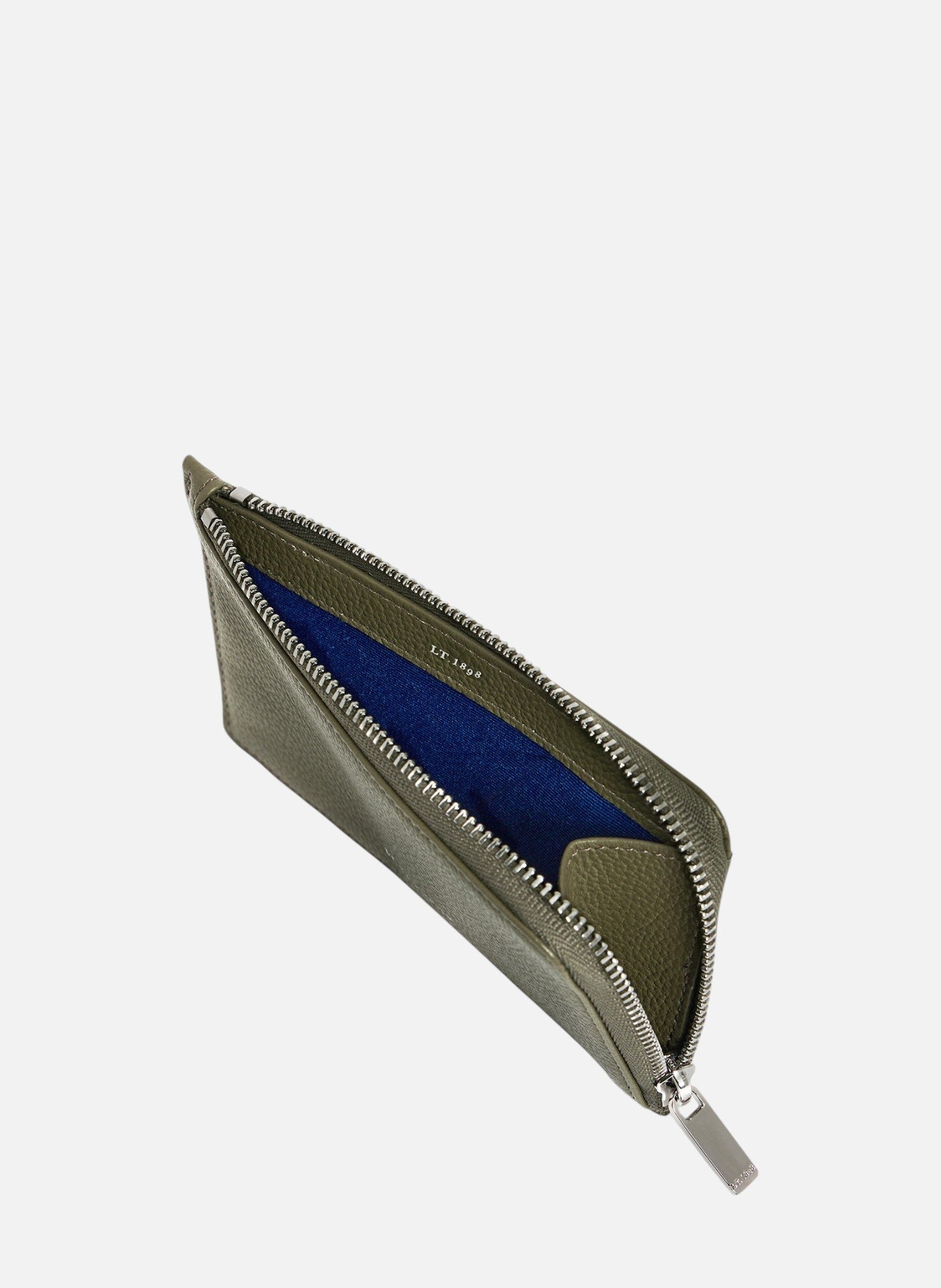 Porte cartes zippé emilie en cuir grainé LE TANNEUR Vert