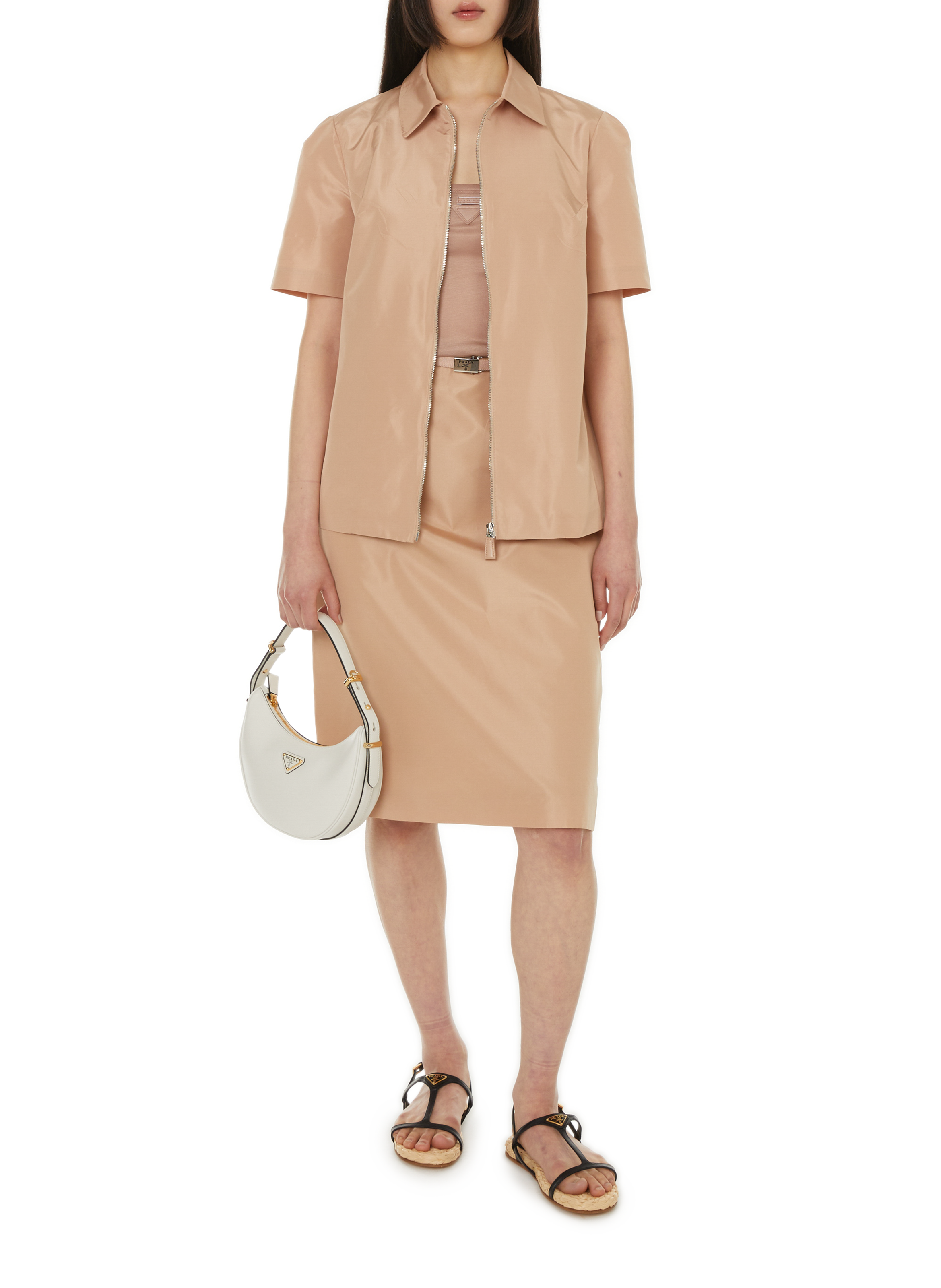 Silk shirt PRADA Beige