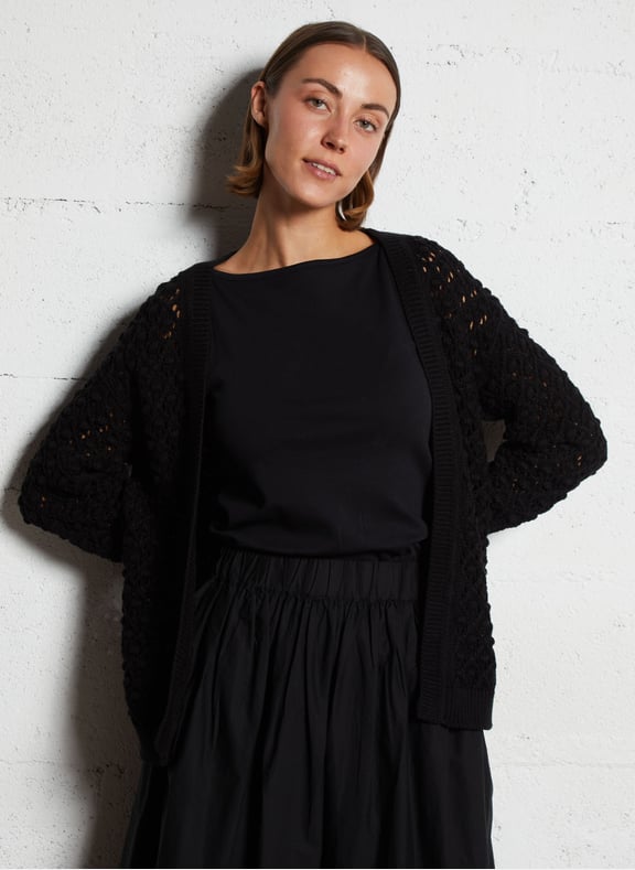 Gilet droit en coton sharon Noir by MAISON 123 MAISON 123 Gilet droit en coton sharon Noir