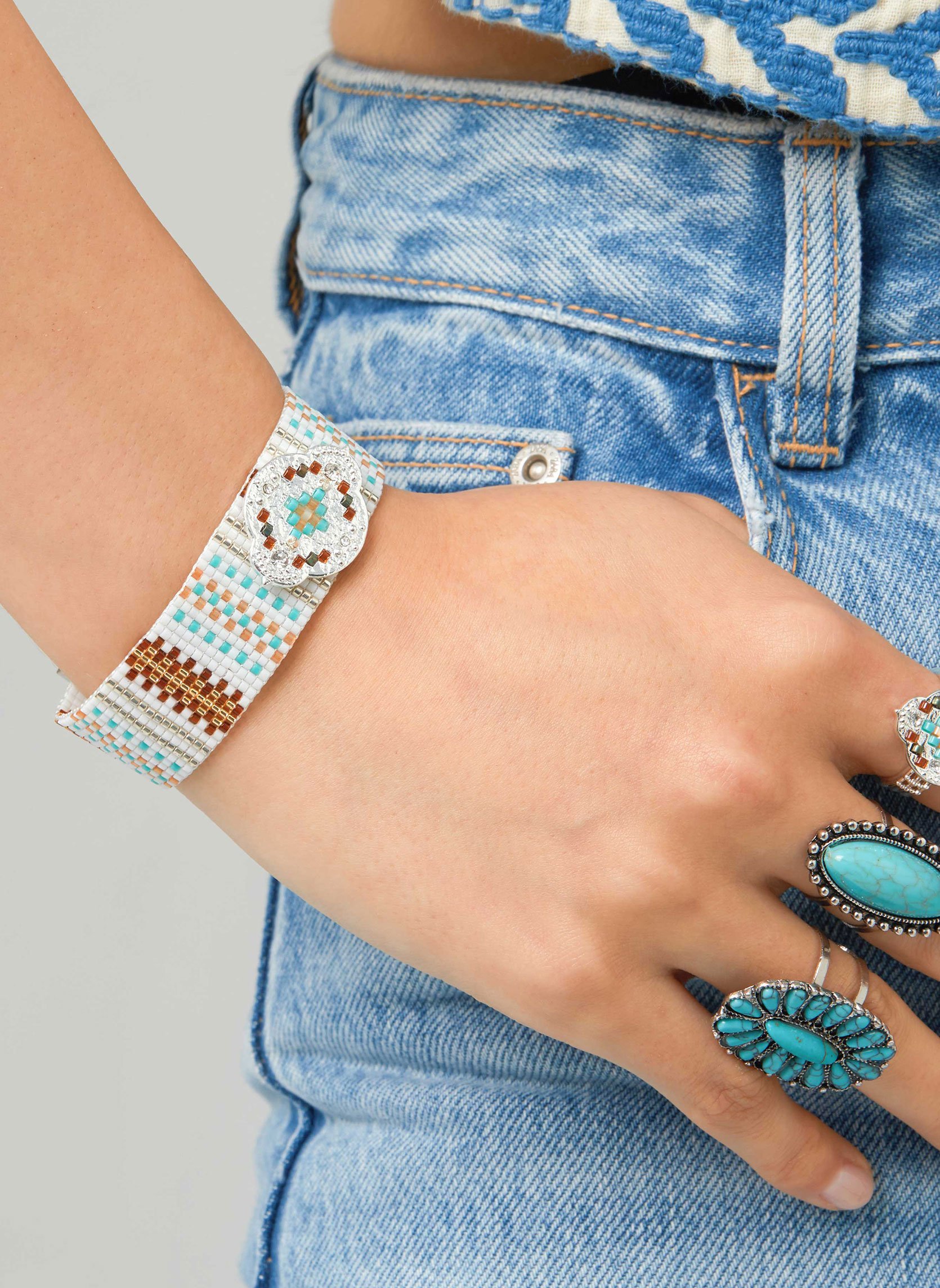 Bracelet avec perles alonzo HIPANEMA Argent
