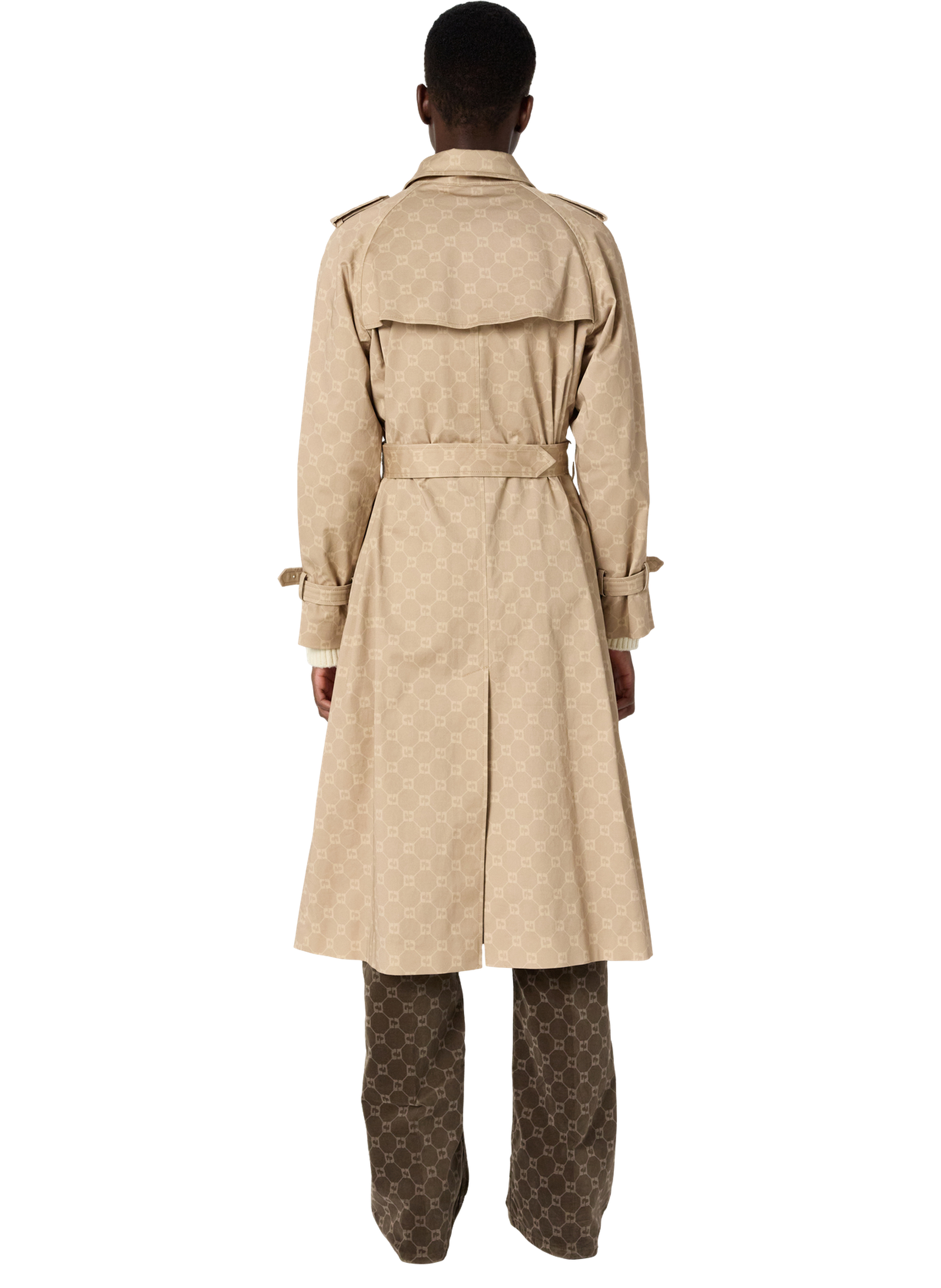Trench long à monogramme - serge GERARD DAREL Beige