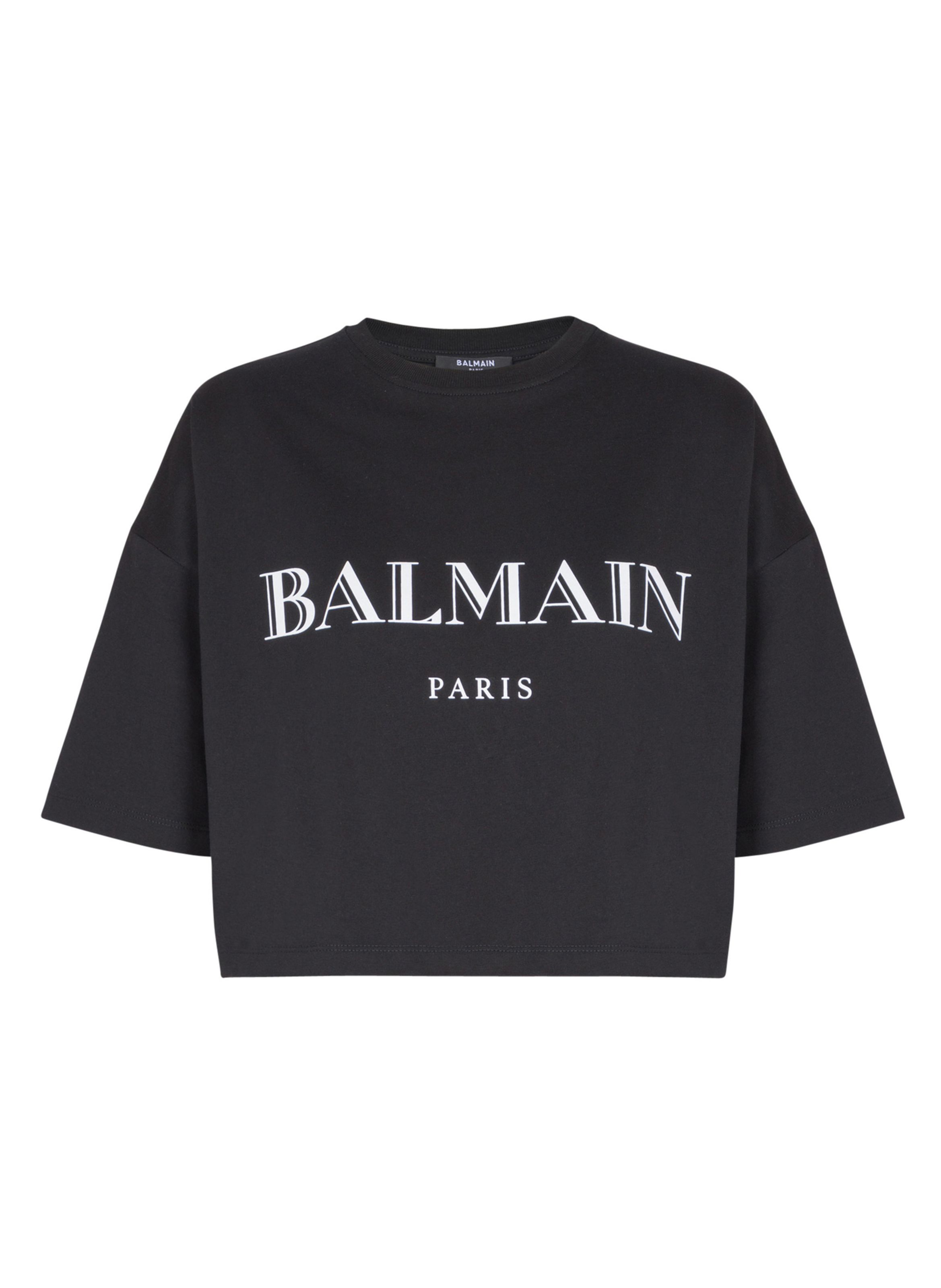 T-shirt court ample avec imprimé balmain BALMAIN Noir