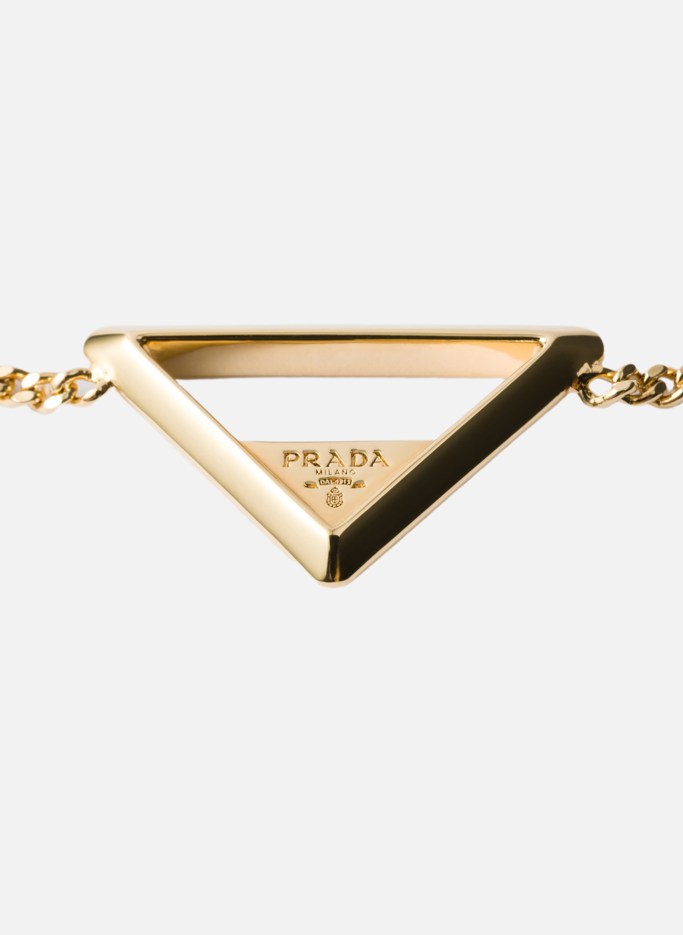 Bracelet en métal PRADA Argent