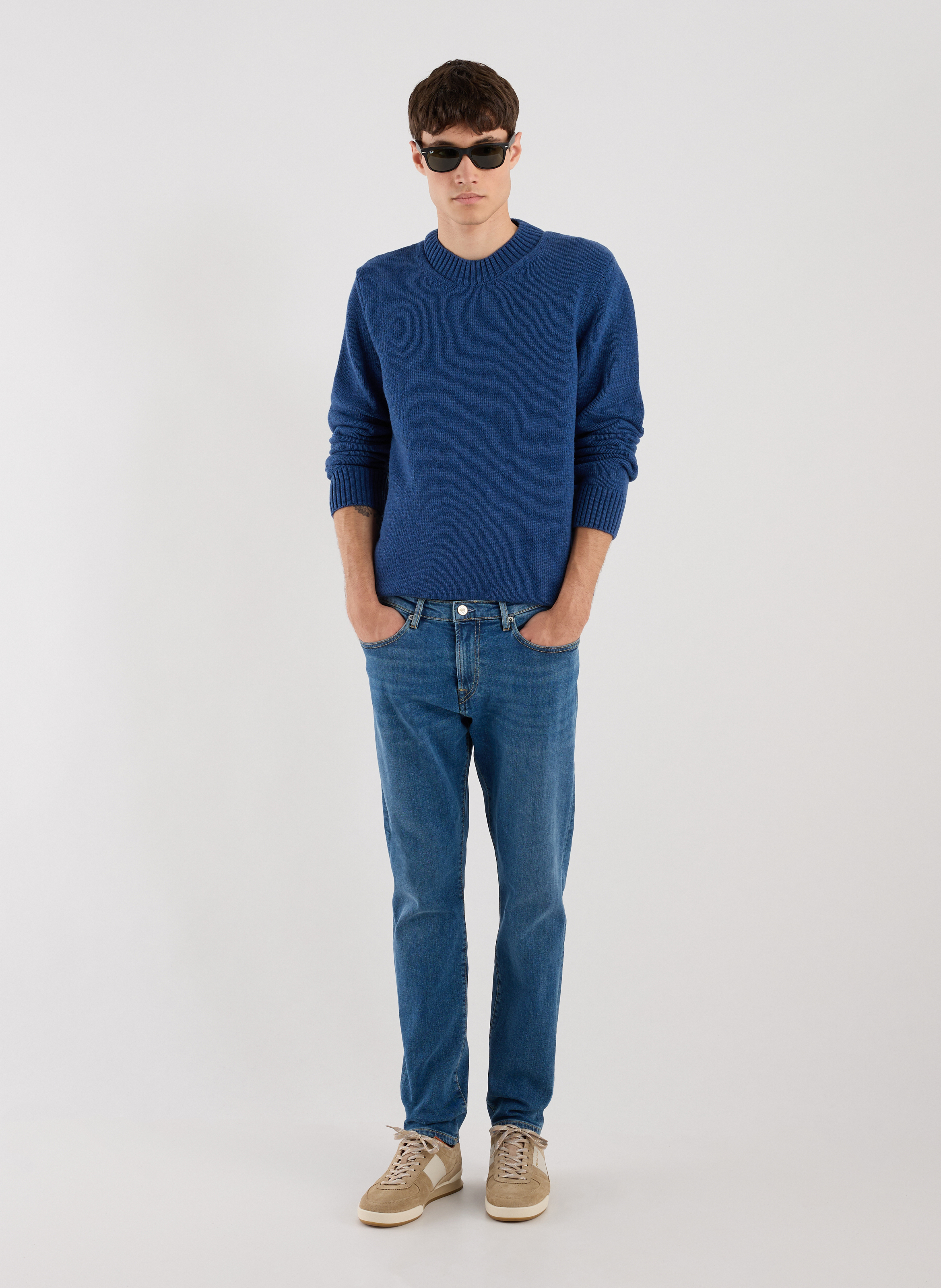 Pull Efil uni  AU PRINTEMPS PARIS Bleu