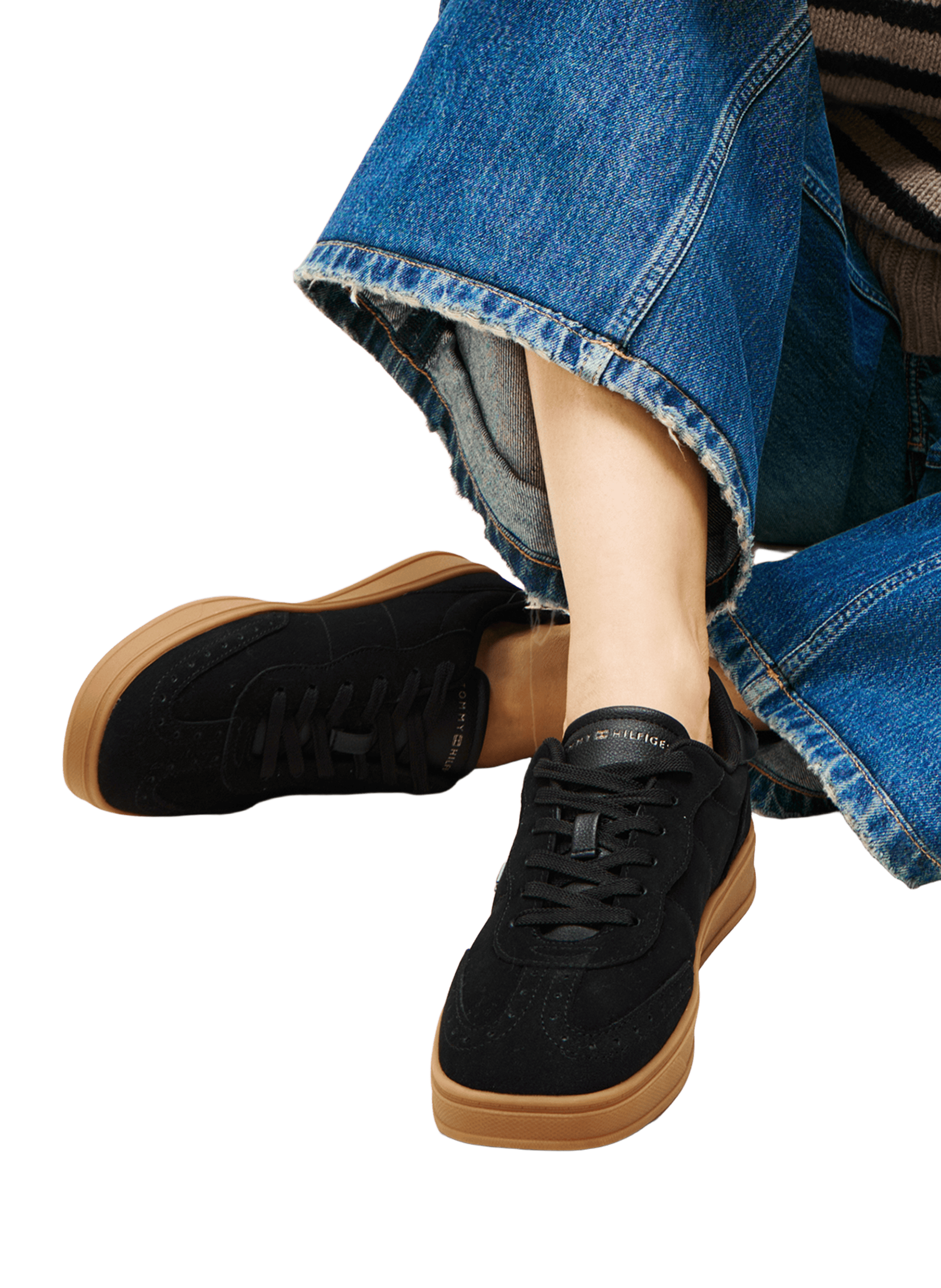 Baskets en cuir TOMMY HILFIGER Noir