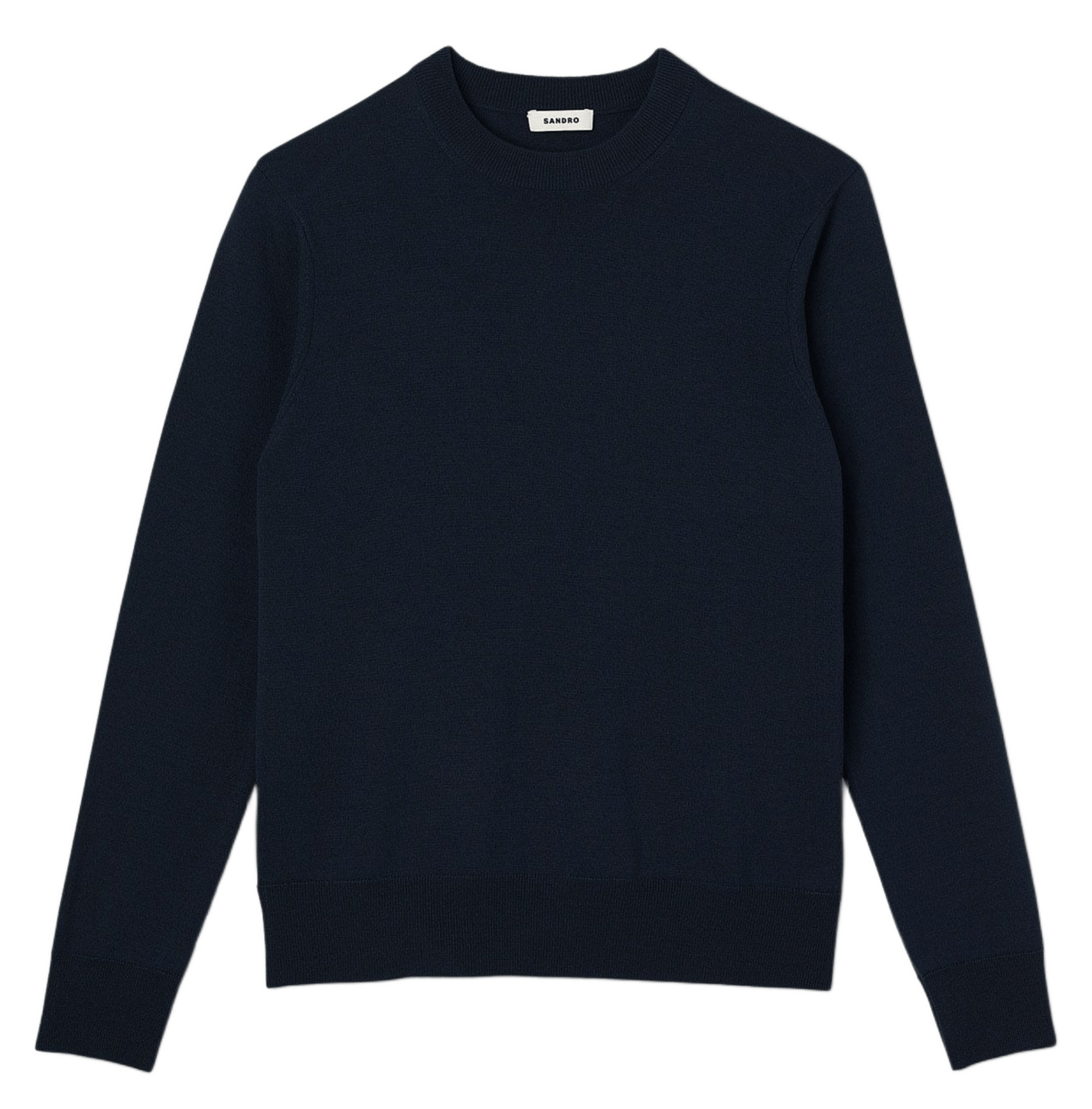 Pull en laine col rond SANDRO Bleu