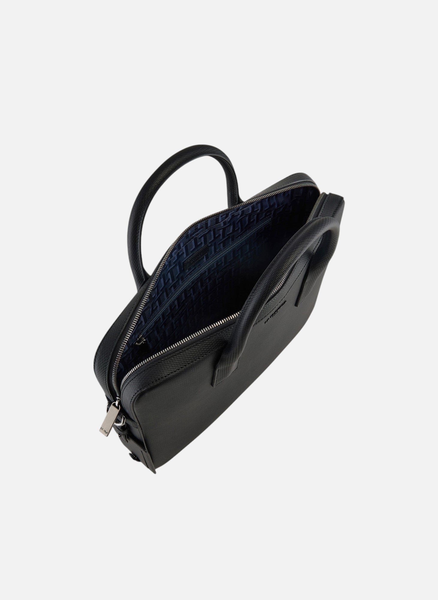 Porte document slim 14" emile en cuir signature t LE TANNEUR Noir