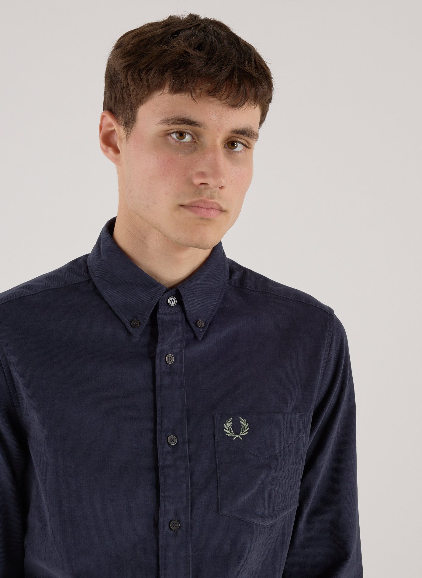 Chemise droite côtelé FRED PERRY Bleu