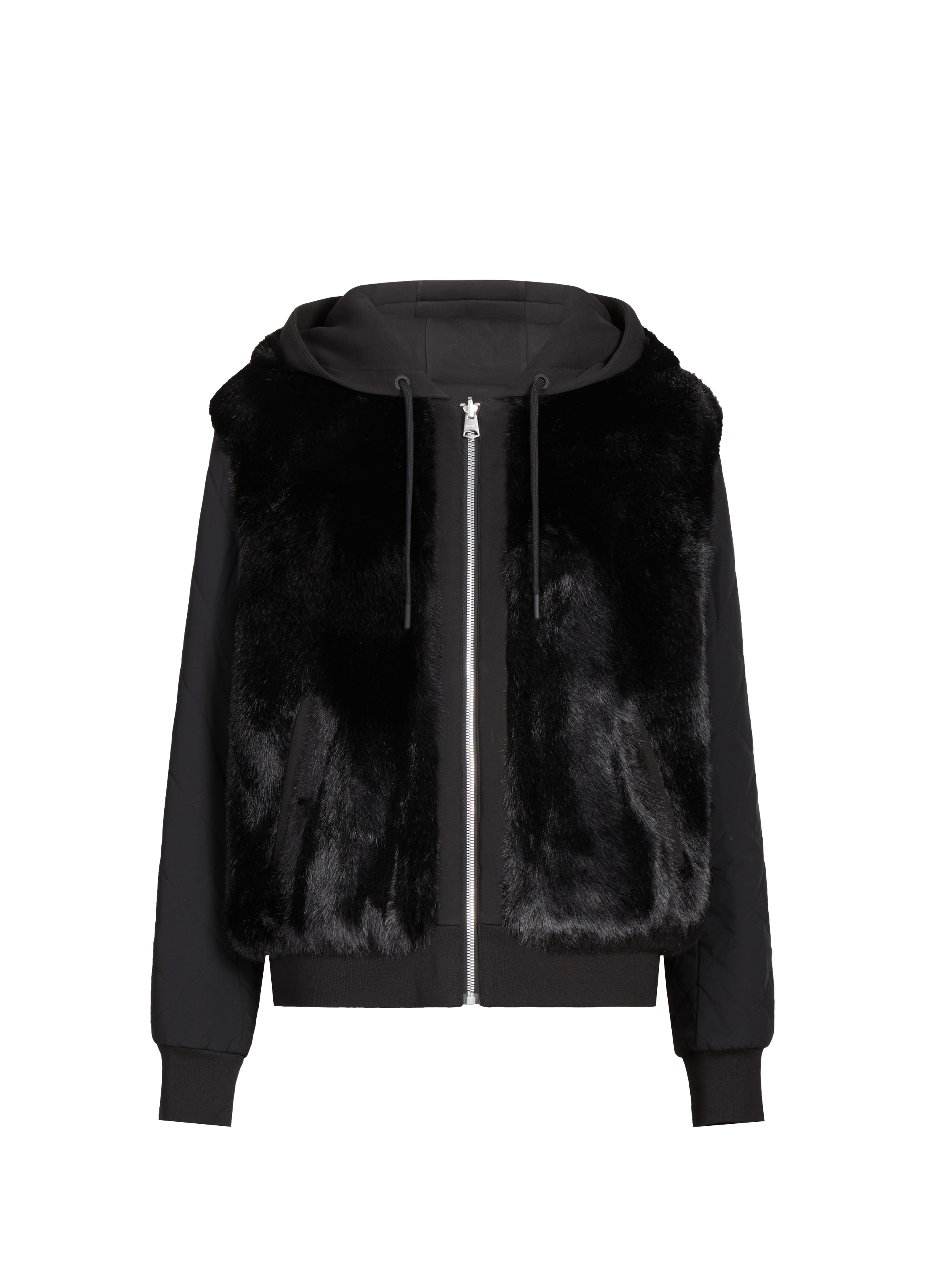 MACKAGE Bi-material blazer jacket Black