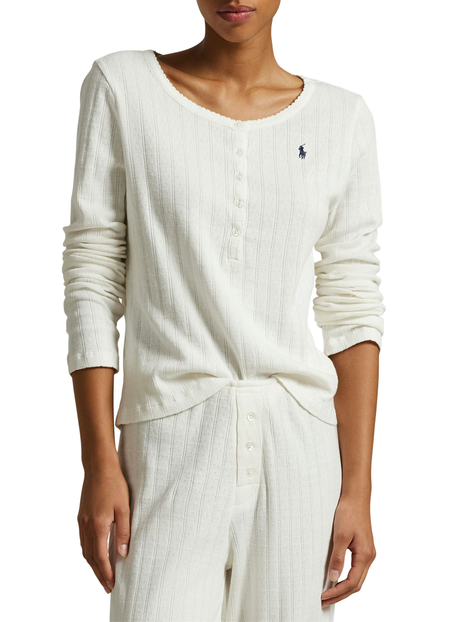 Ensemble de pyjama en maille pointelle de coton POLO RALPH LAUREN Beige