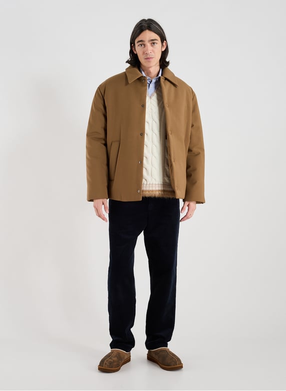 Oversized coat with classic collar | Beige by LACOSTE Oversized coat with classic collar Beige
