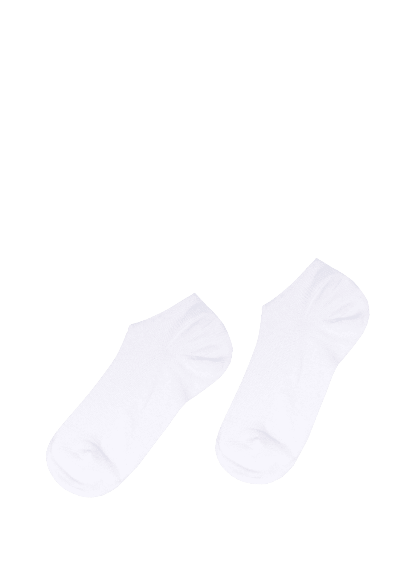 Socquettes unies en coton mélangé LE BOURGET Blanc