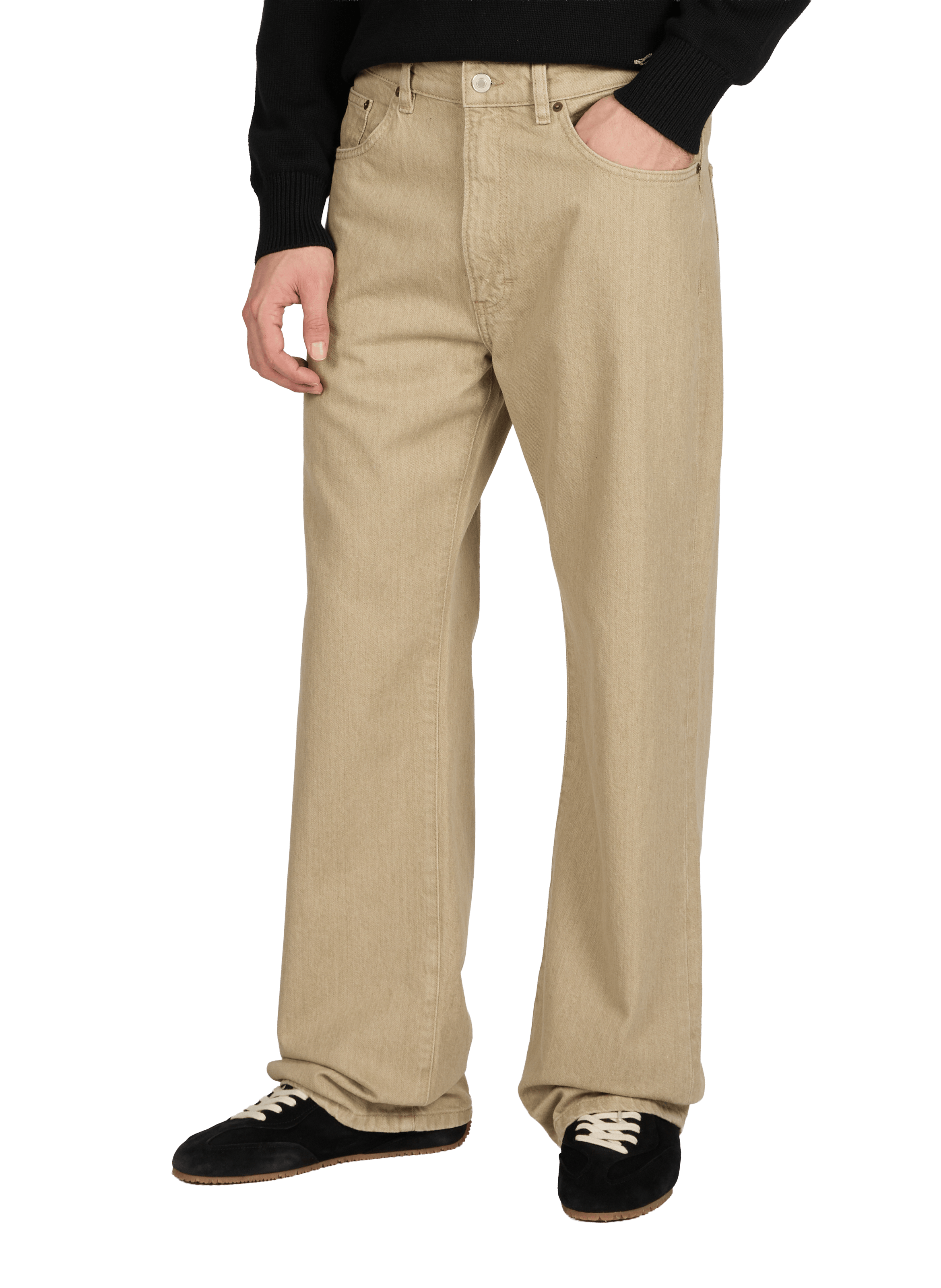 Jean droit décontracté en coton JEANERICA DENIM Gris