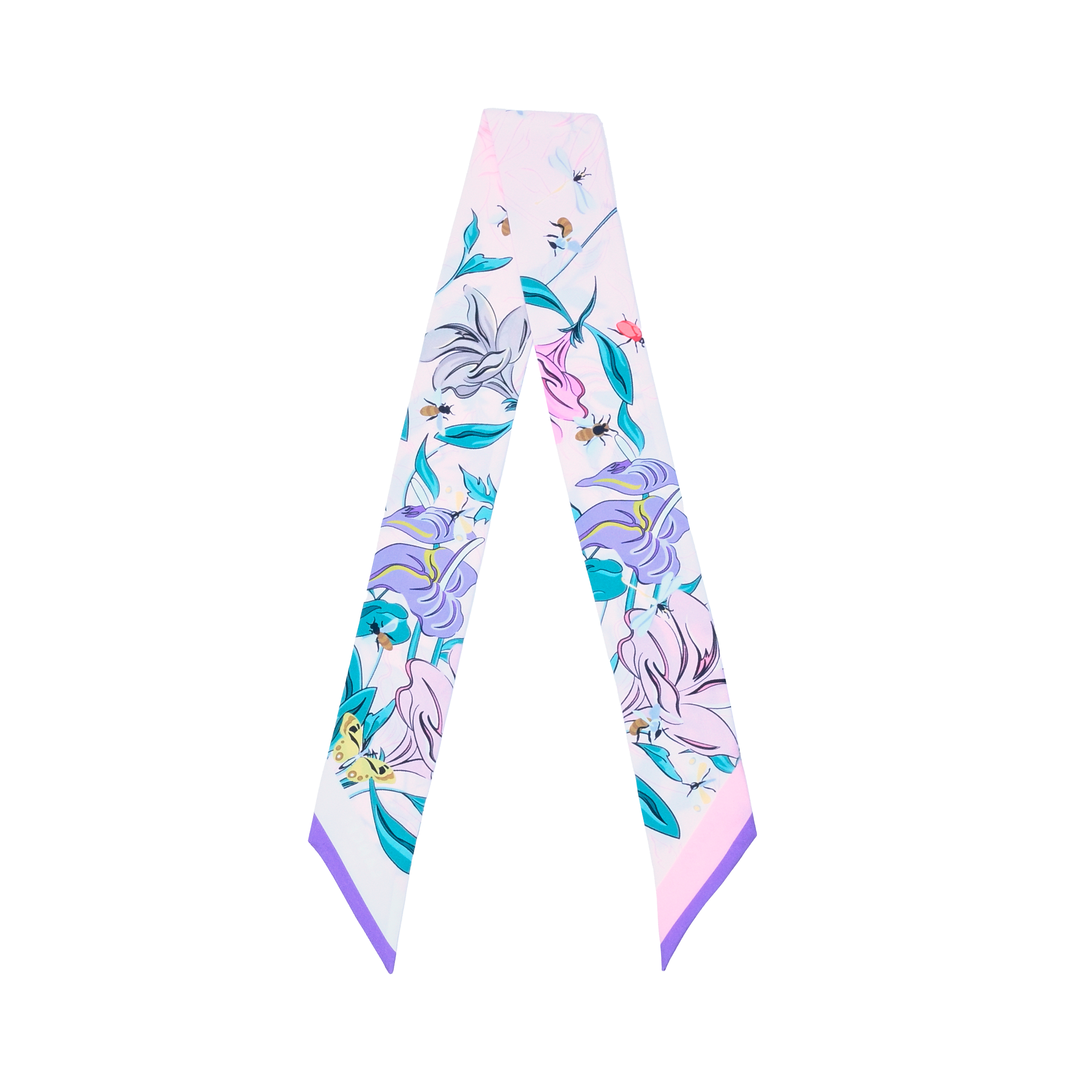 Silk headband tutti fleuri by lancel LANCEL Pink