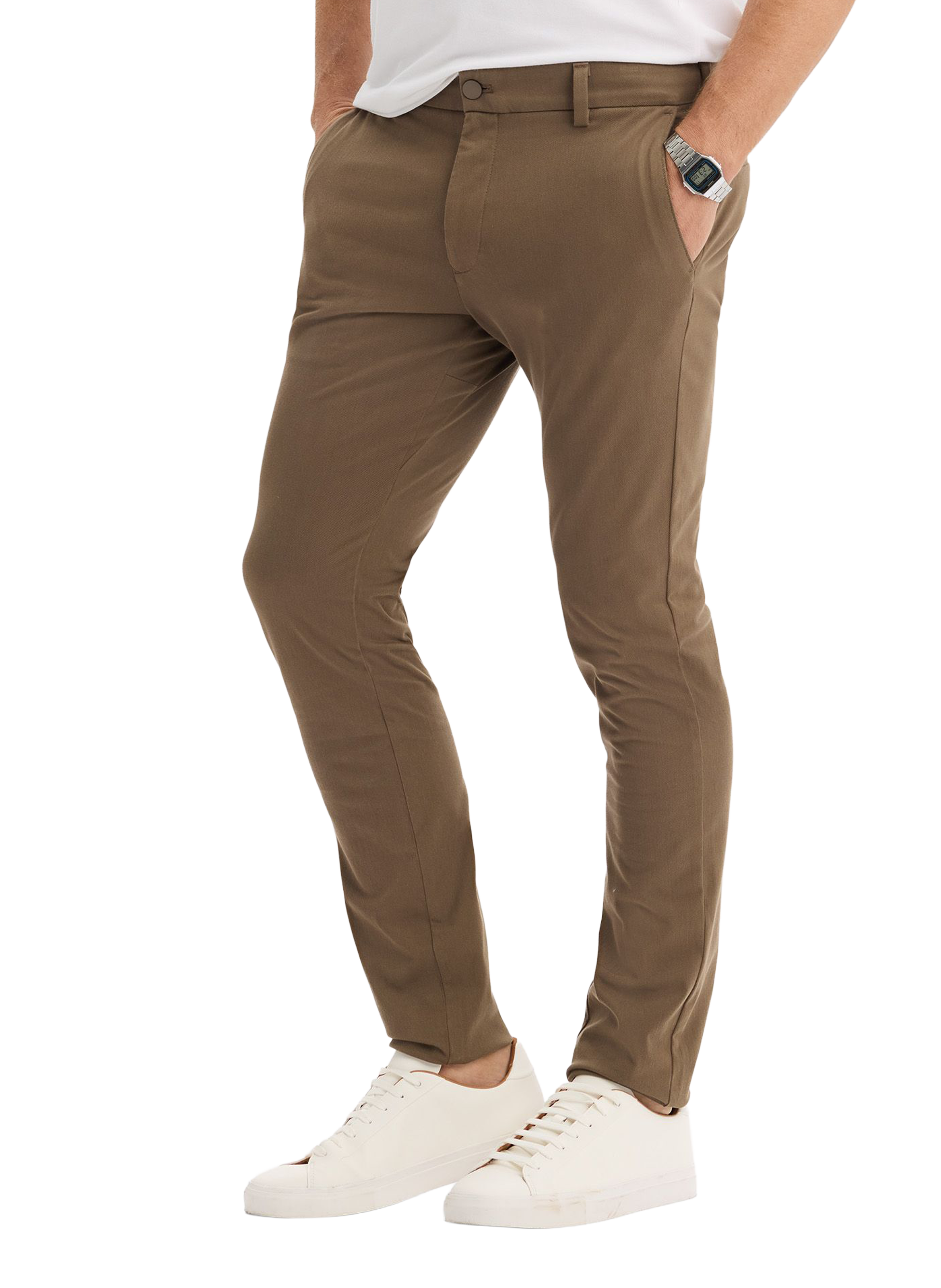 Cotton blend chino trousers  DOCKERS Brown