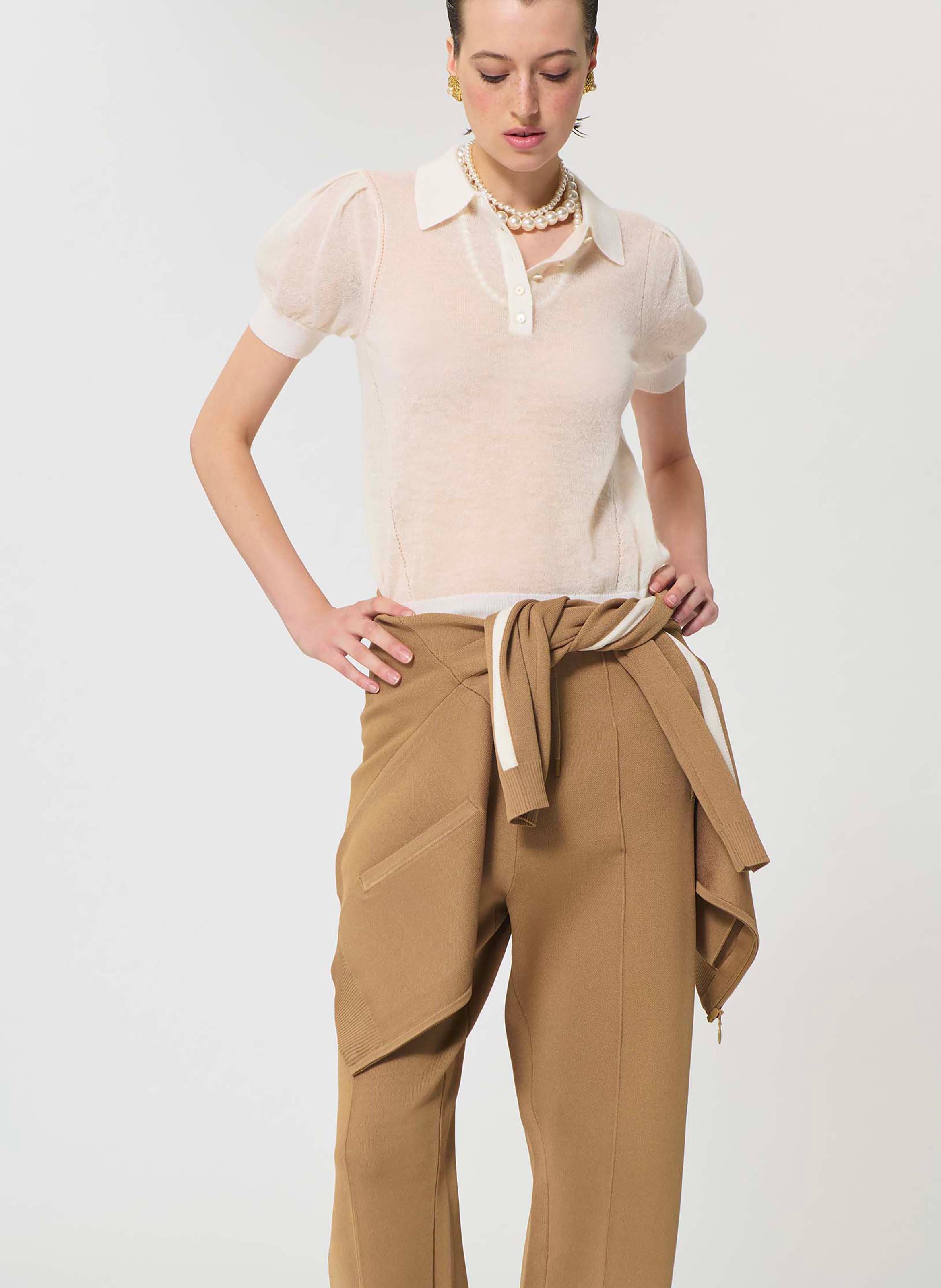 Pull poppie TARA JARMON Blanc