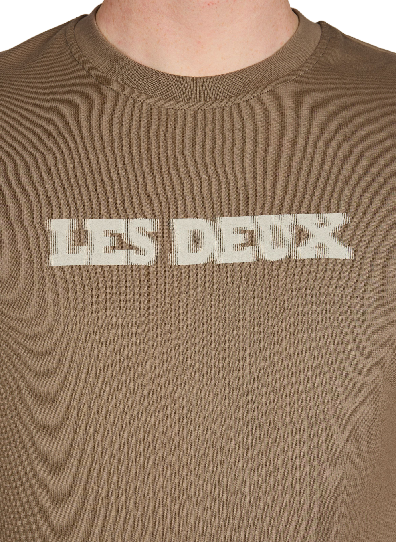 Short-sleeved Brady organic cotton T-shirt LES DEUX Brown