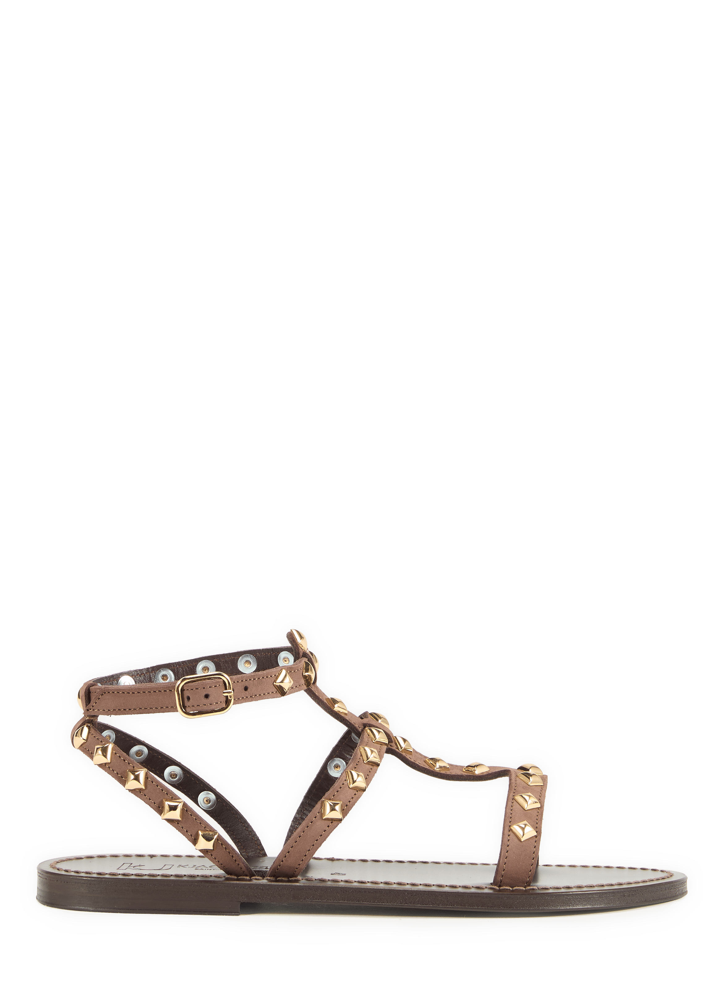 Flat Sandals ArelatePyr in suede leather K. JACQUES Brown