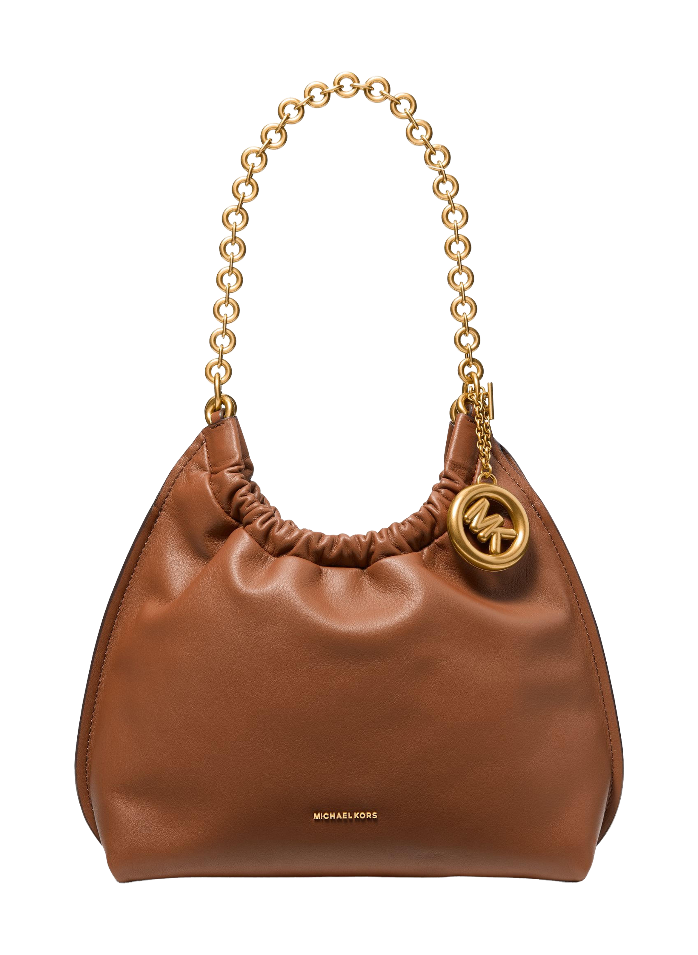 Sac porté épaule Indie M en cuir MICHAEL KORS Marron
