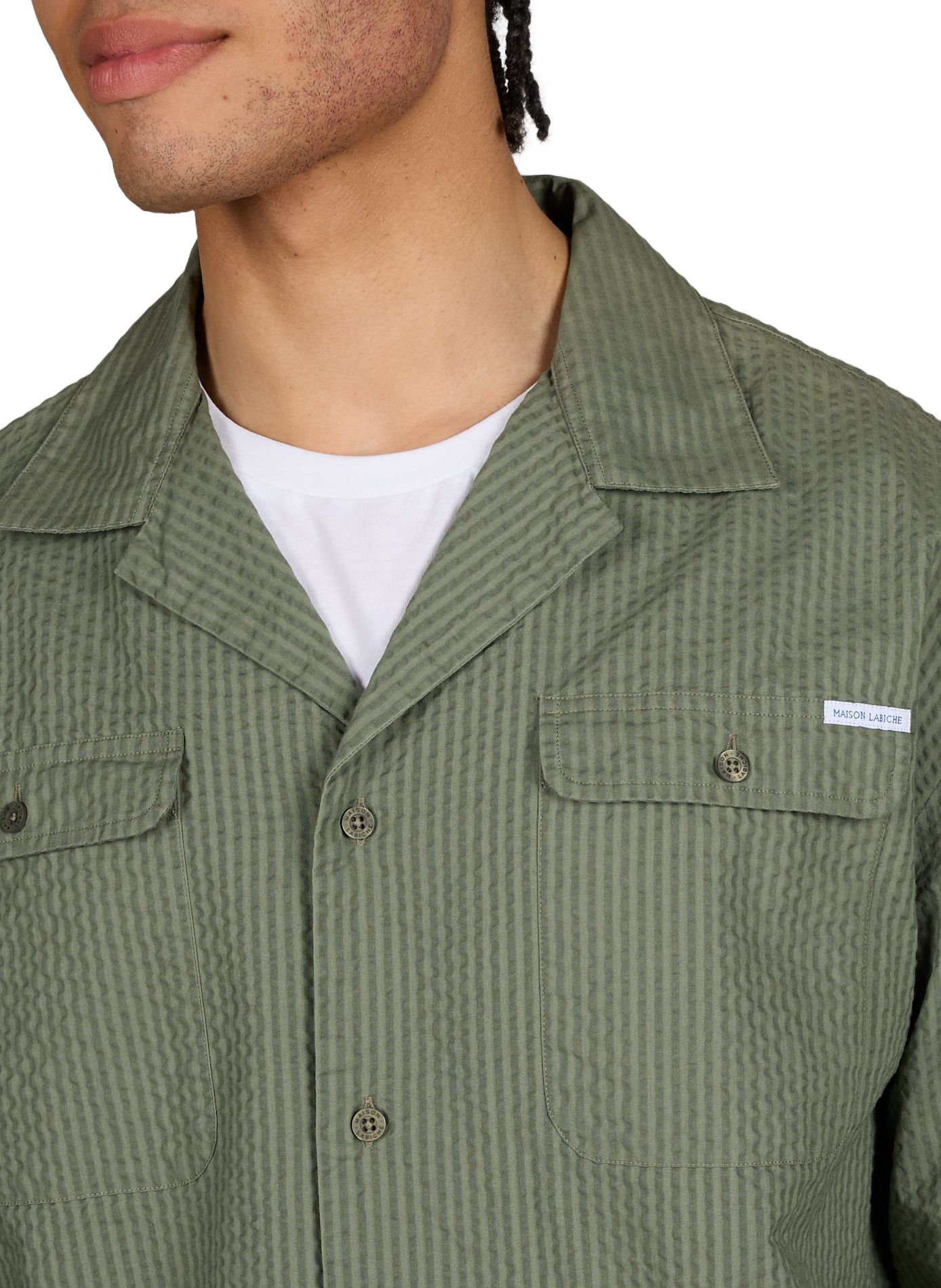 Laurens cotton shirt MAISON LABICHE Green