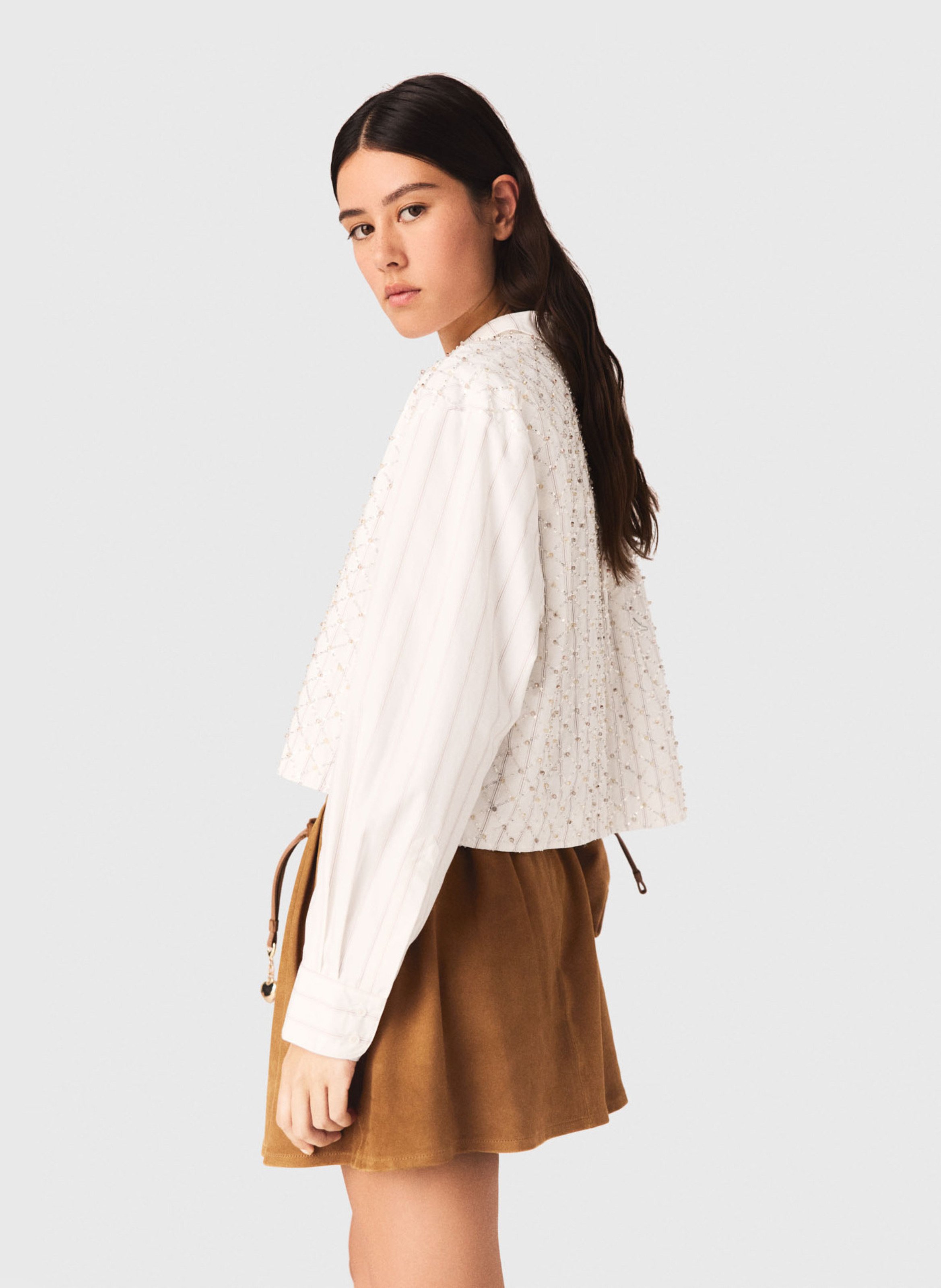 Chemise oversize en coton Blanc