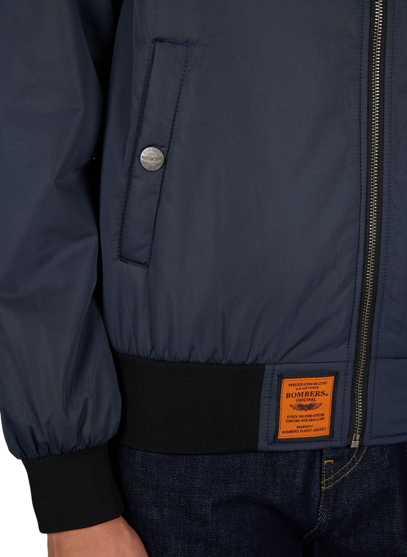Bomber Max with logo embroidery on the chest Blue