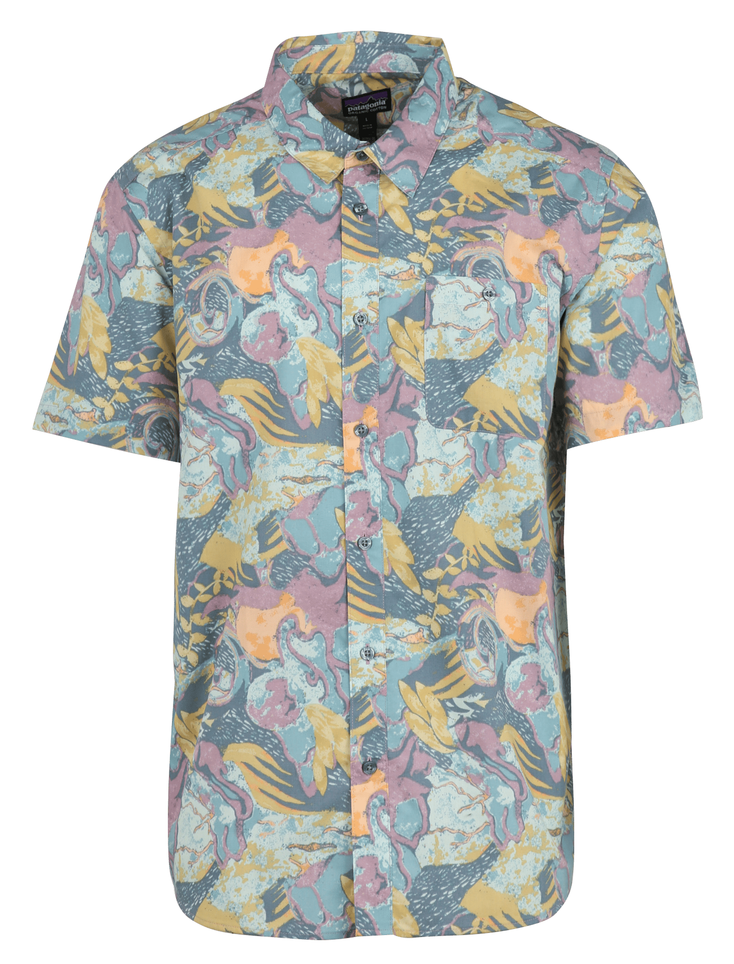 Regular-fit printed shirt in blended organic cotton PATAGONIA Multicolour