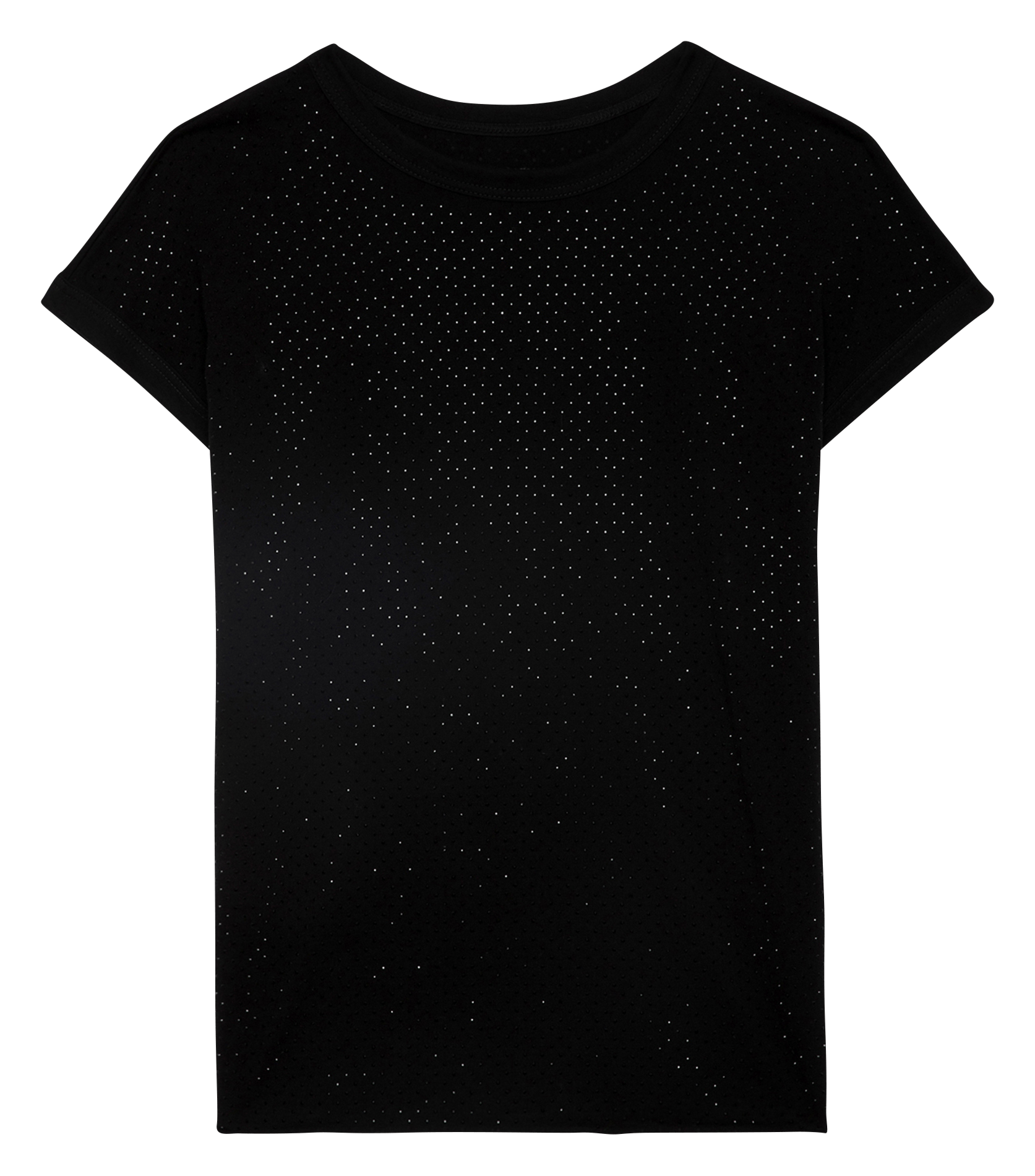 Tee-shirt à strass en coton cecilia ZADIG&VOLTAIRE Zwart