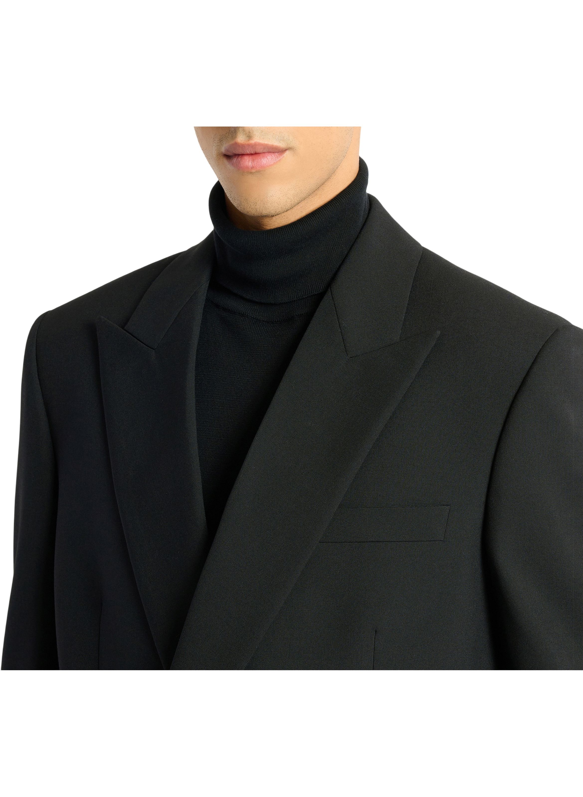 Veste 2 boutons en laine BALMAIN Noir