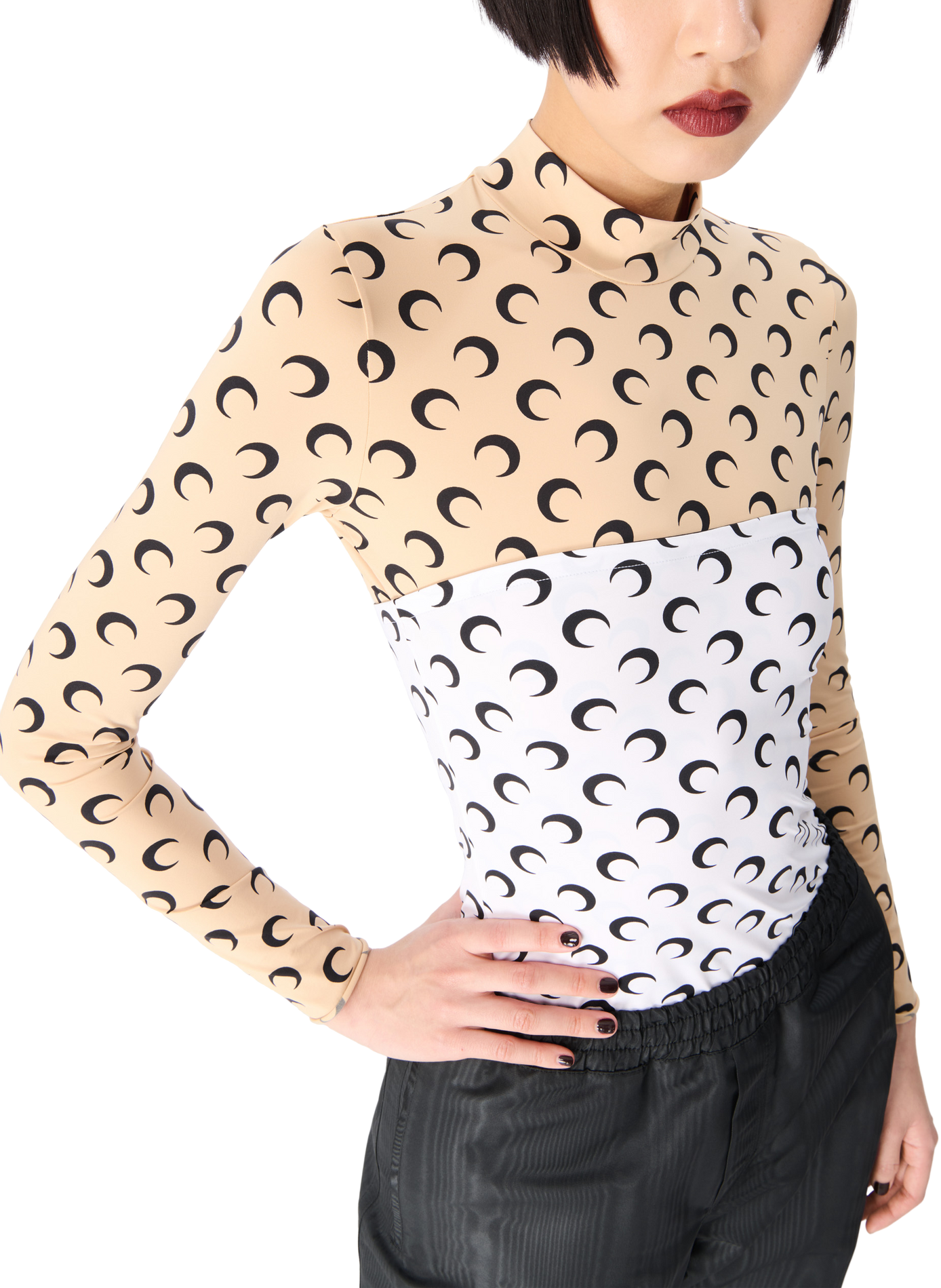 Top met maanprint in jersey | Wit MARINE SERRE Dames