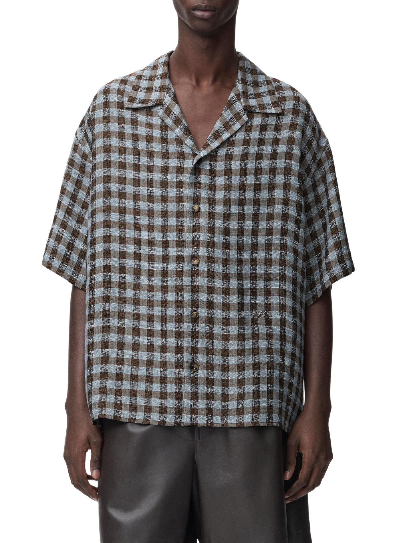 Camisa de cuadros de manga corta LOEWE Multicolor