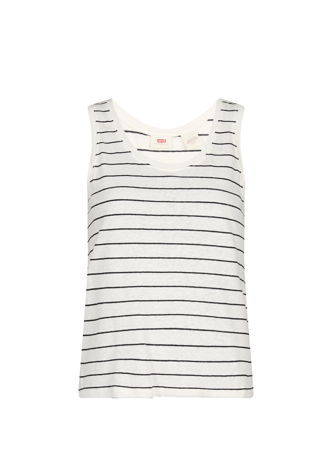 Striped linen blend tank top LEVI'S White