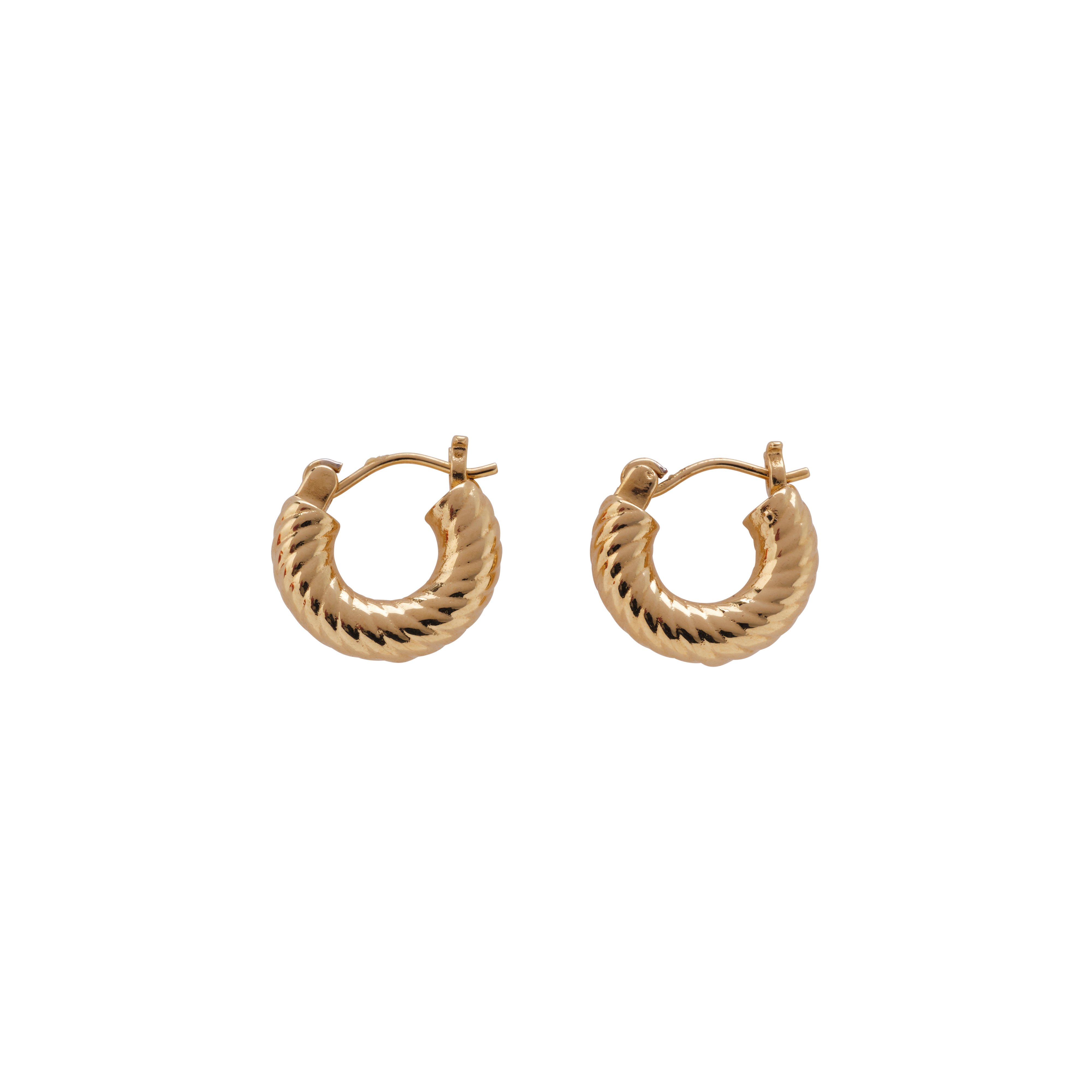 Boucles d'oreilles Sculpt à strie SAISON 1865 Doré