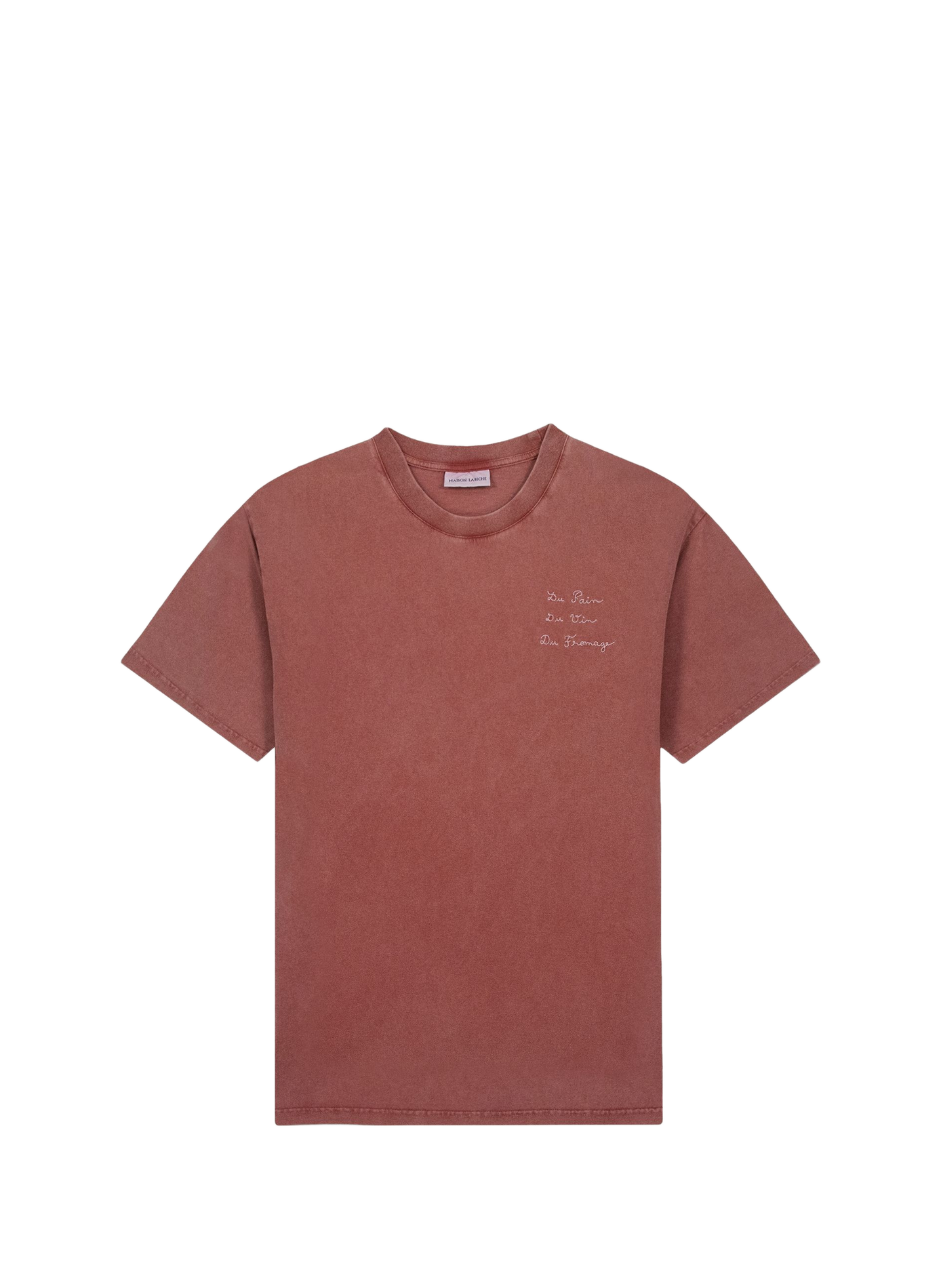 Patureau Cotton Embroidered T-shirt MAISON LABICHE Red