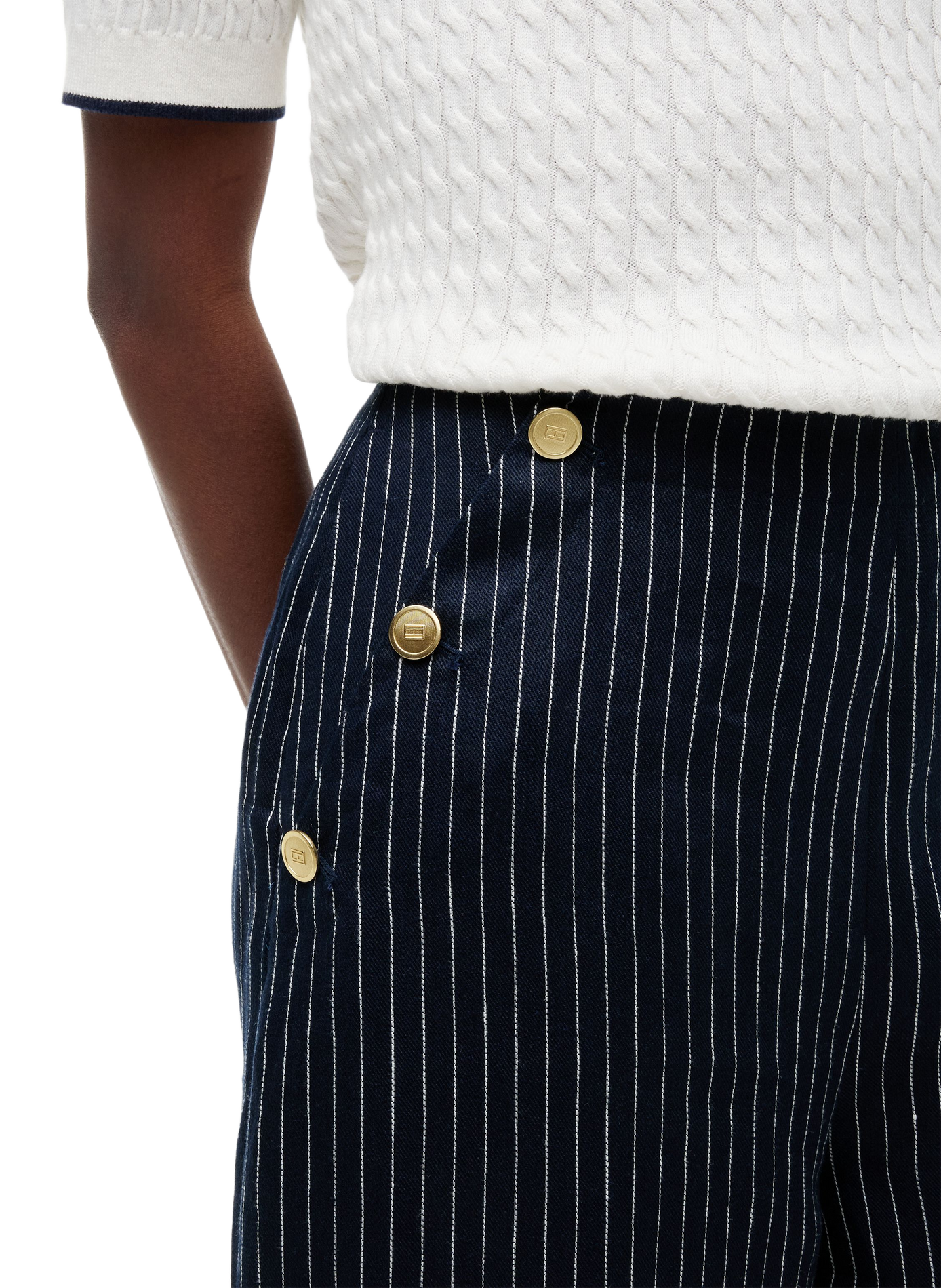 Striped wide-leg trousers TOMMY HILFIGER Multicolour