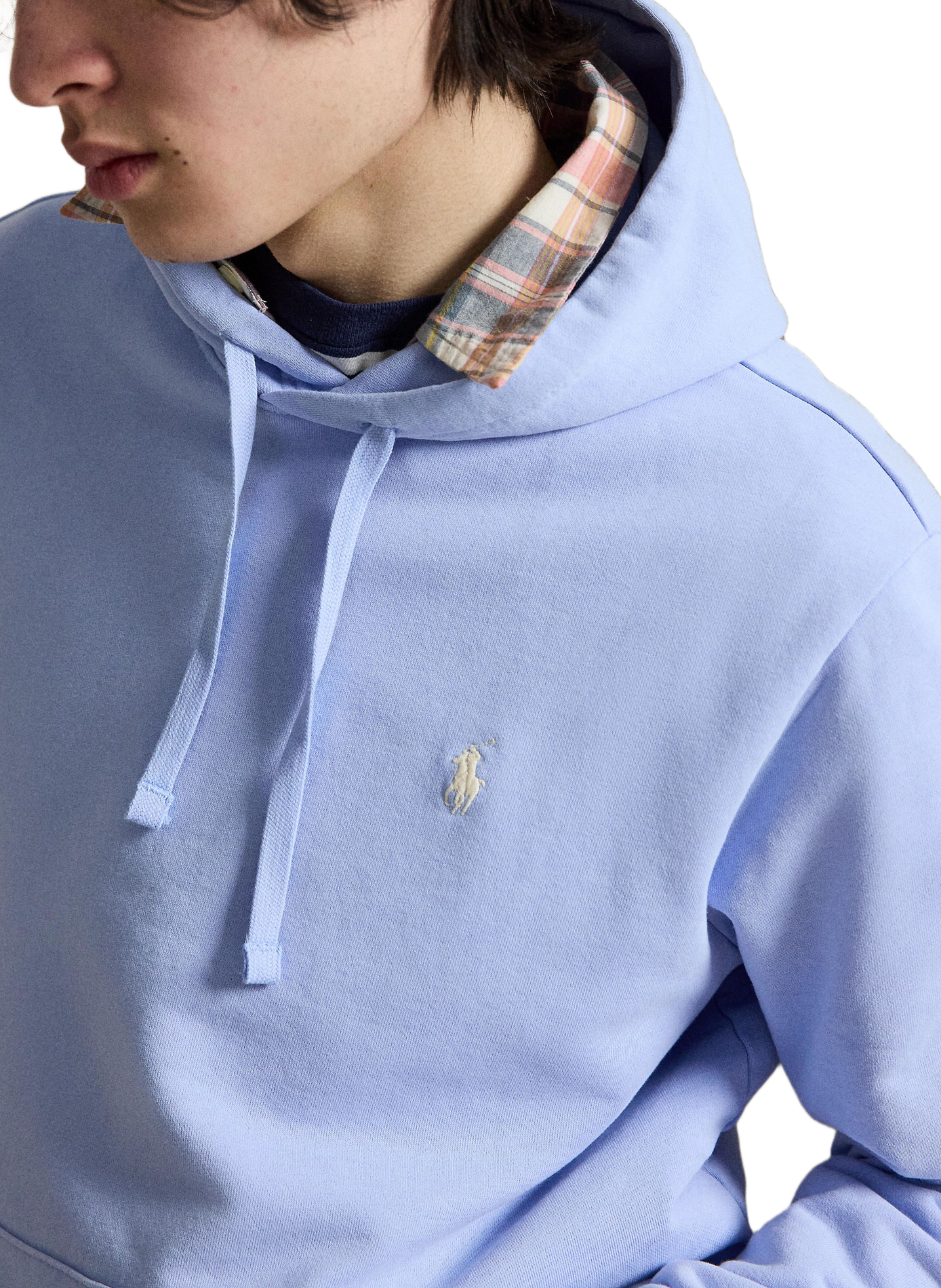 Sweat droit à capuche en coton POLO RALPH LAUREN Bleu