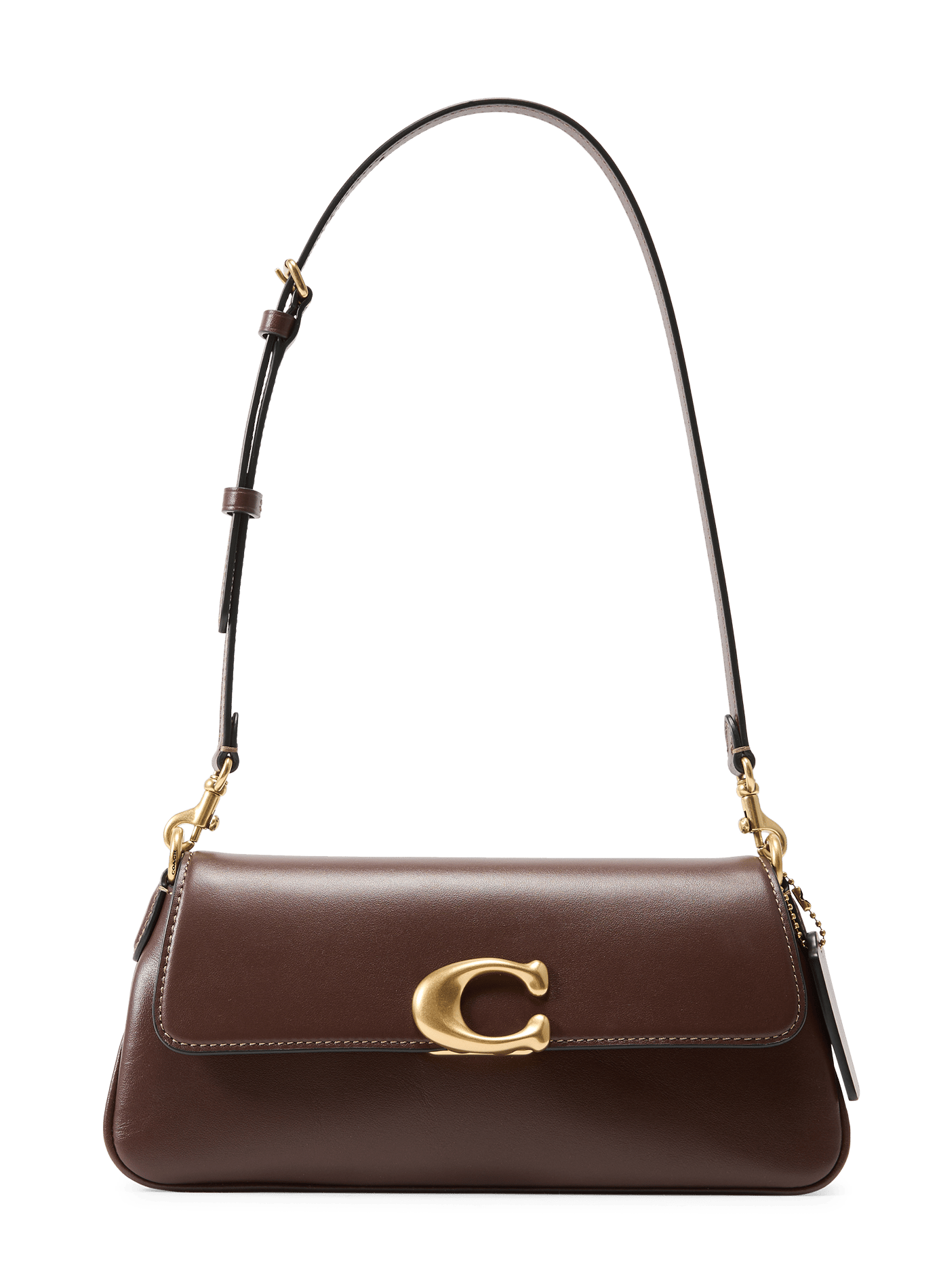 Jet leather handbag COACH Brown
