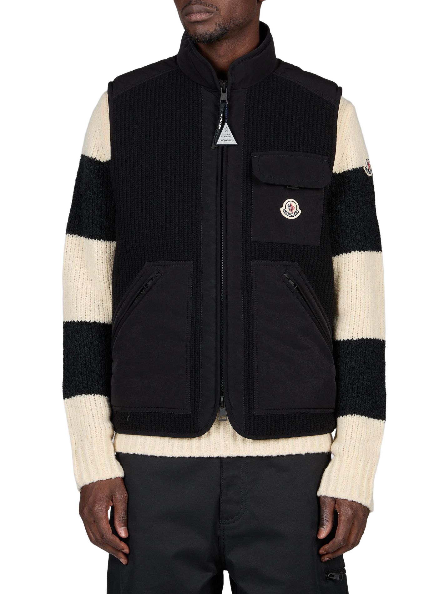 Sleeveless two-tone jacket Lenevra MONCLER Black