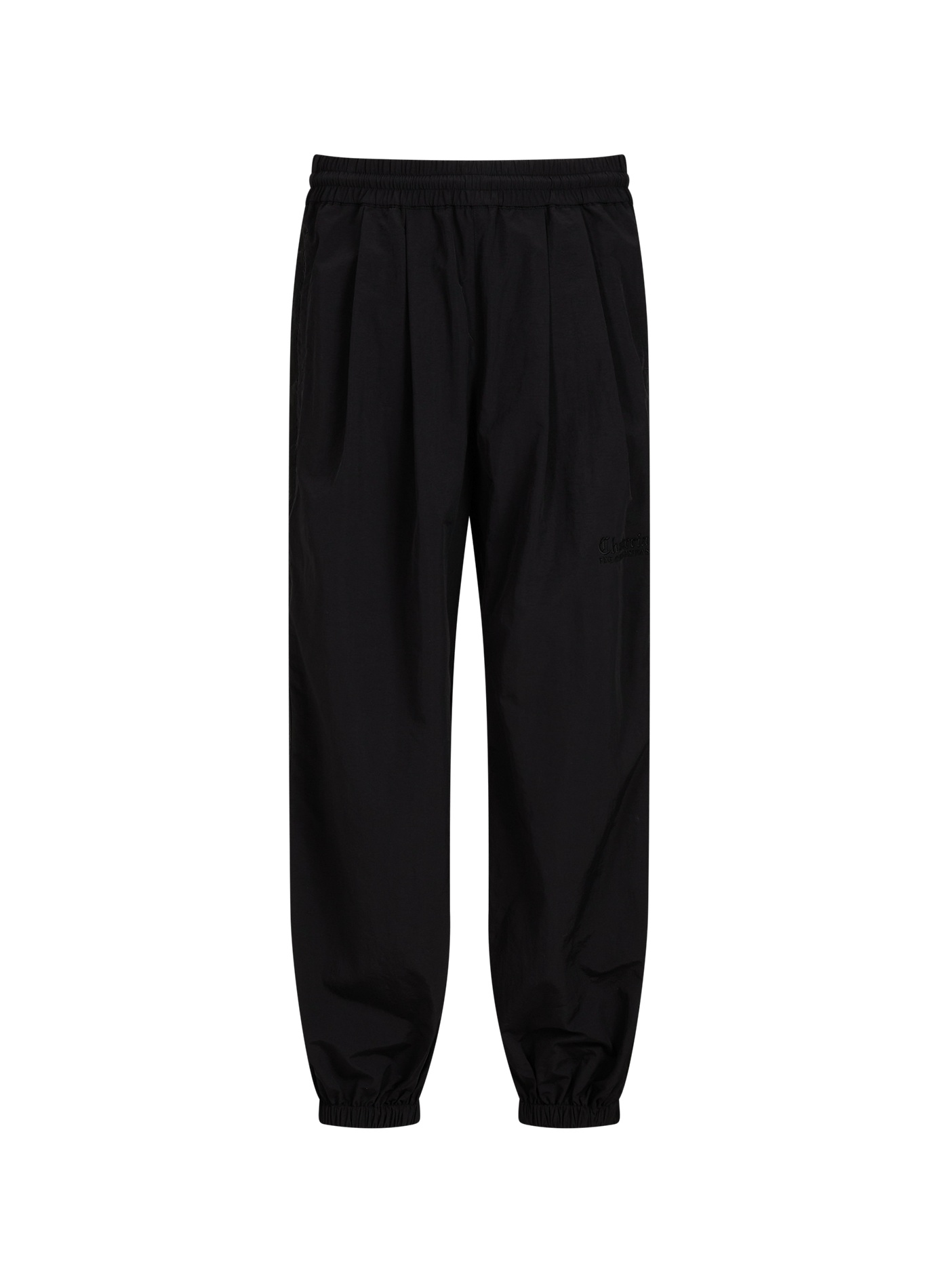 Plain elasticated straight-leg trousers WILLY CHAVARRIA Black