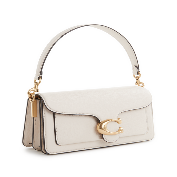 Coach Tabby Leather Shoulder Bag In White