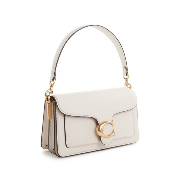 Coach Tabby Leather Shoulder Bag In White