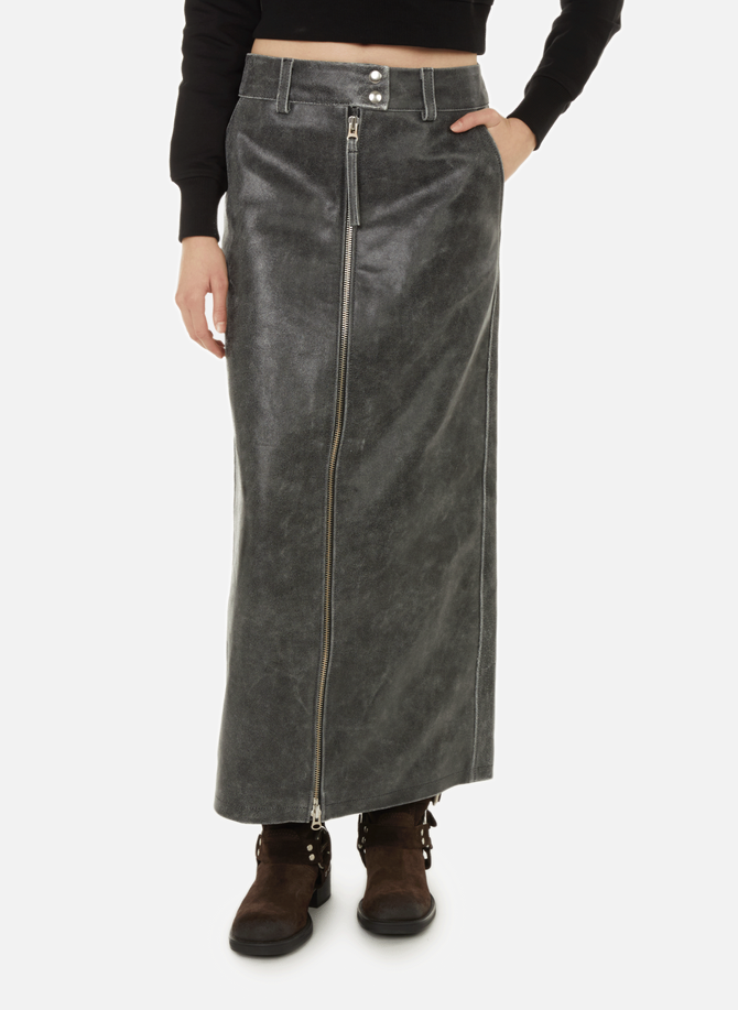 Leather maxi skirt VAQUERA