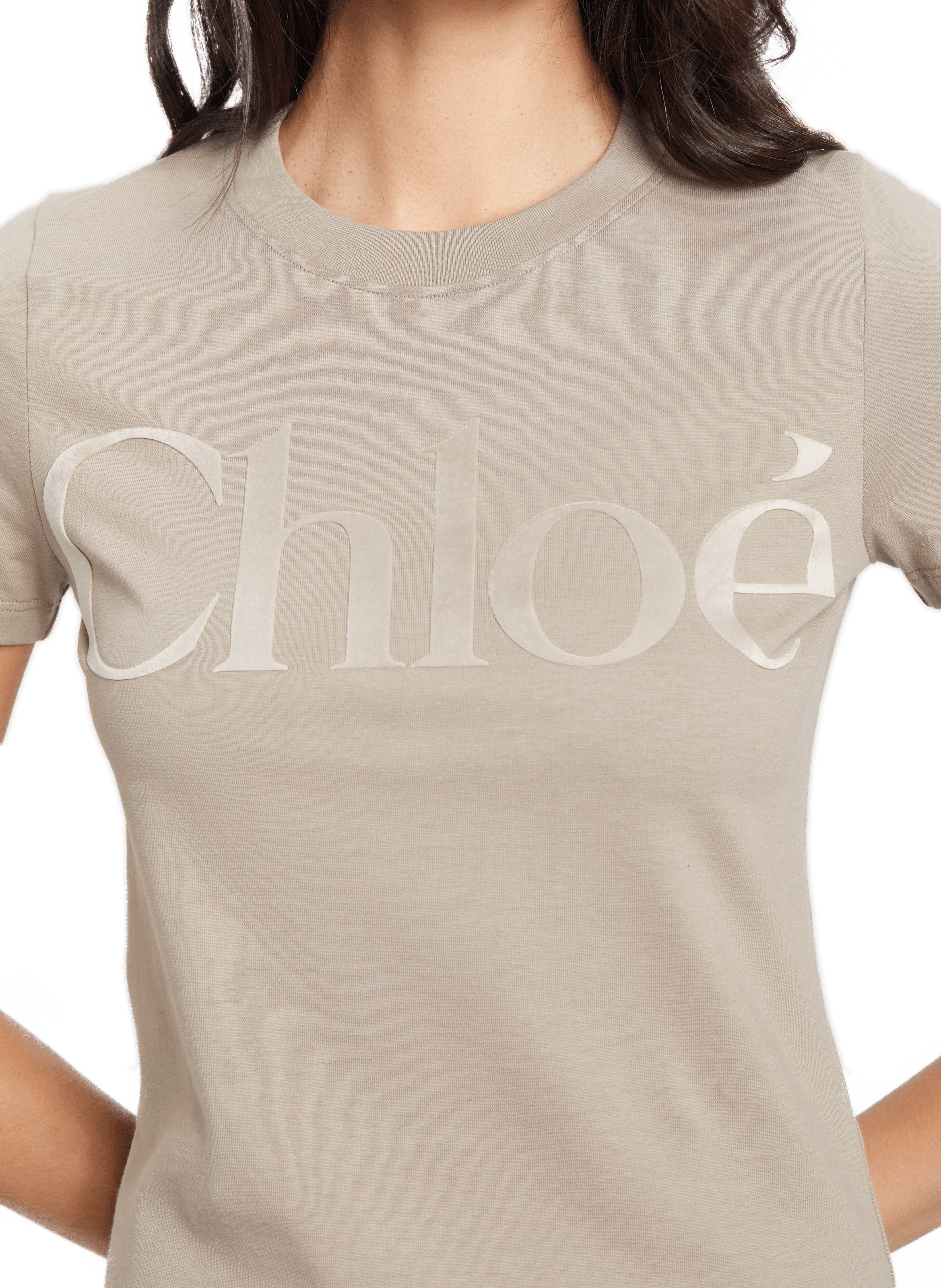 T-shirt en coton CHLOÉ Gris