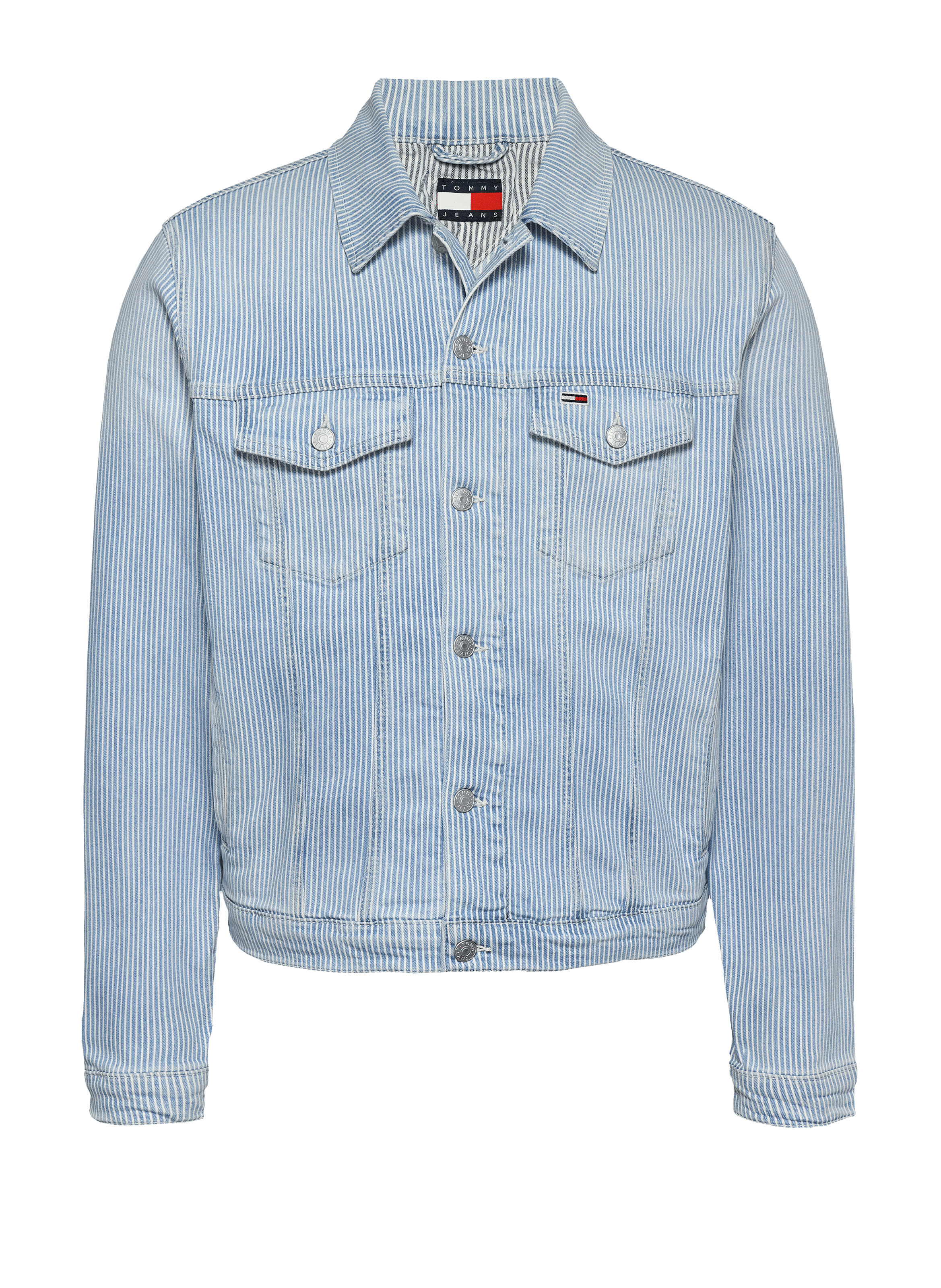 Striped denim jacket TOMMY HILFIGER Blue