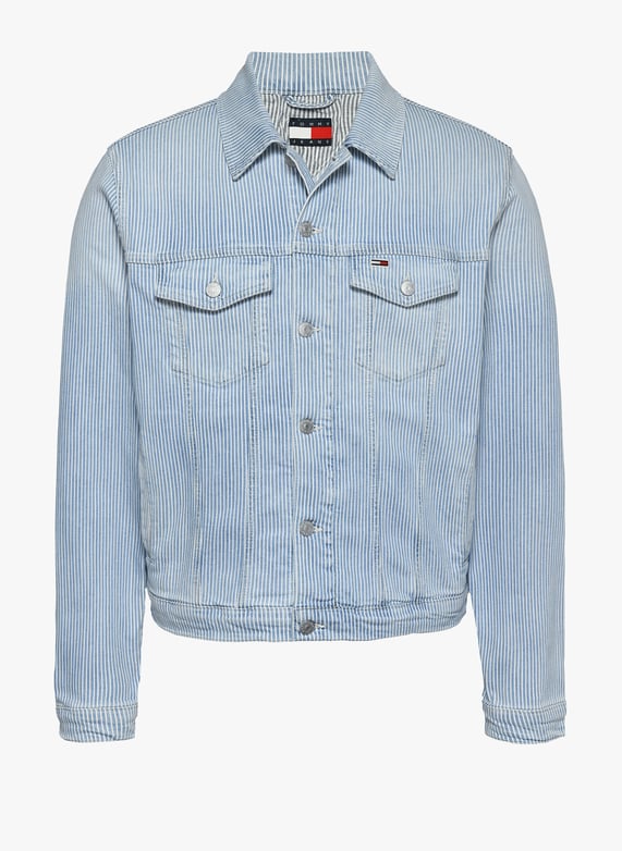 Veste en jean rayée  | Bleu by TOMMY HILFIGER Veste en jean rayée  Bleu