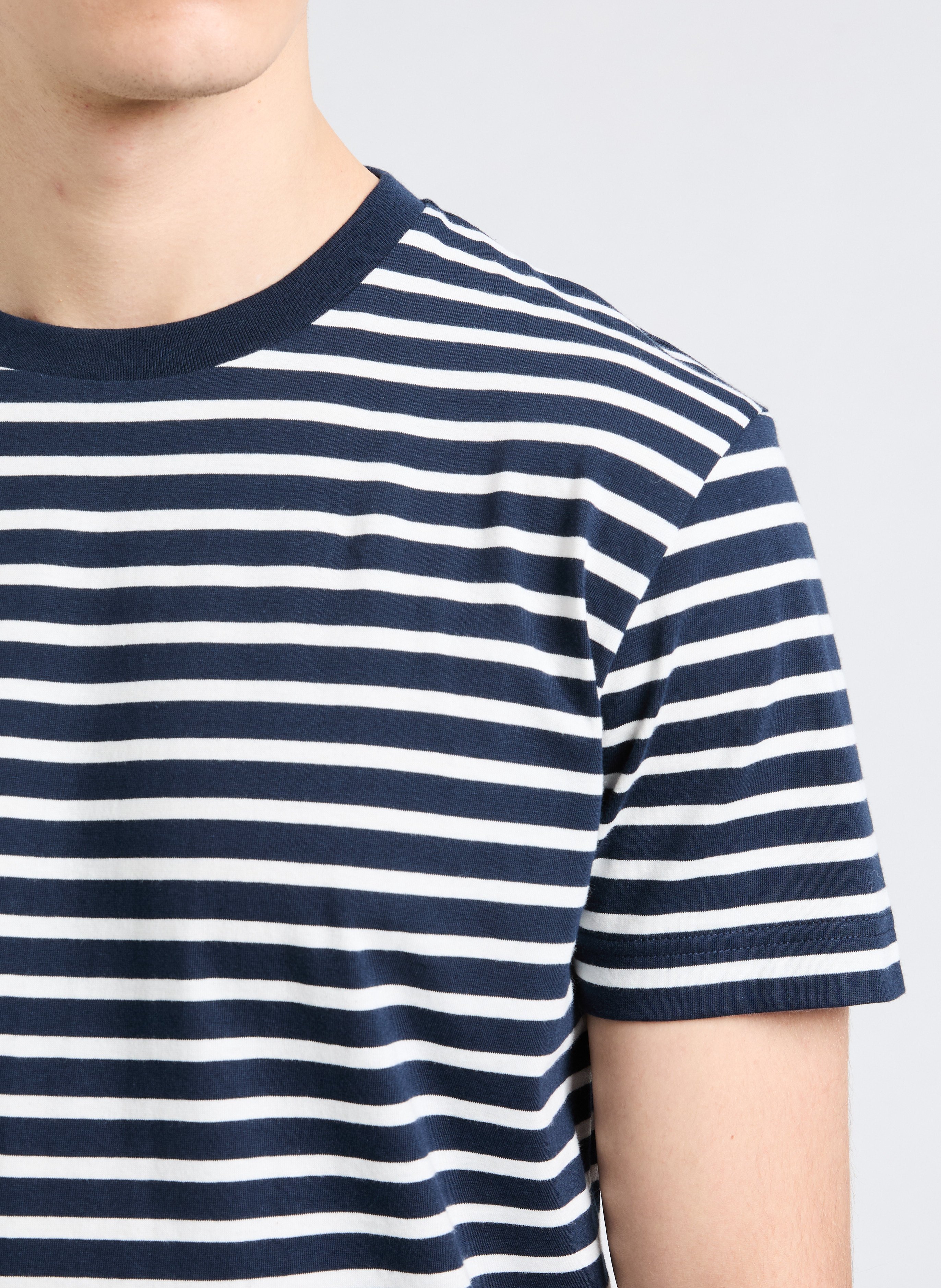 T-shirt à rayures AU PRINTEMPS PARIS Bleu