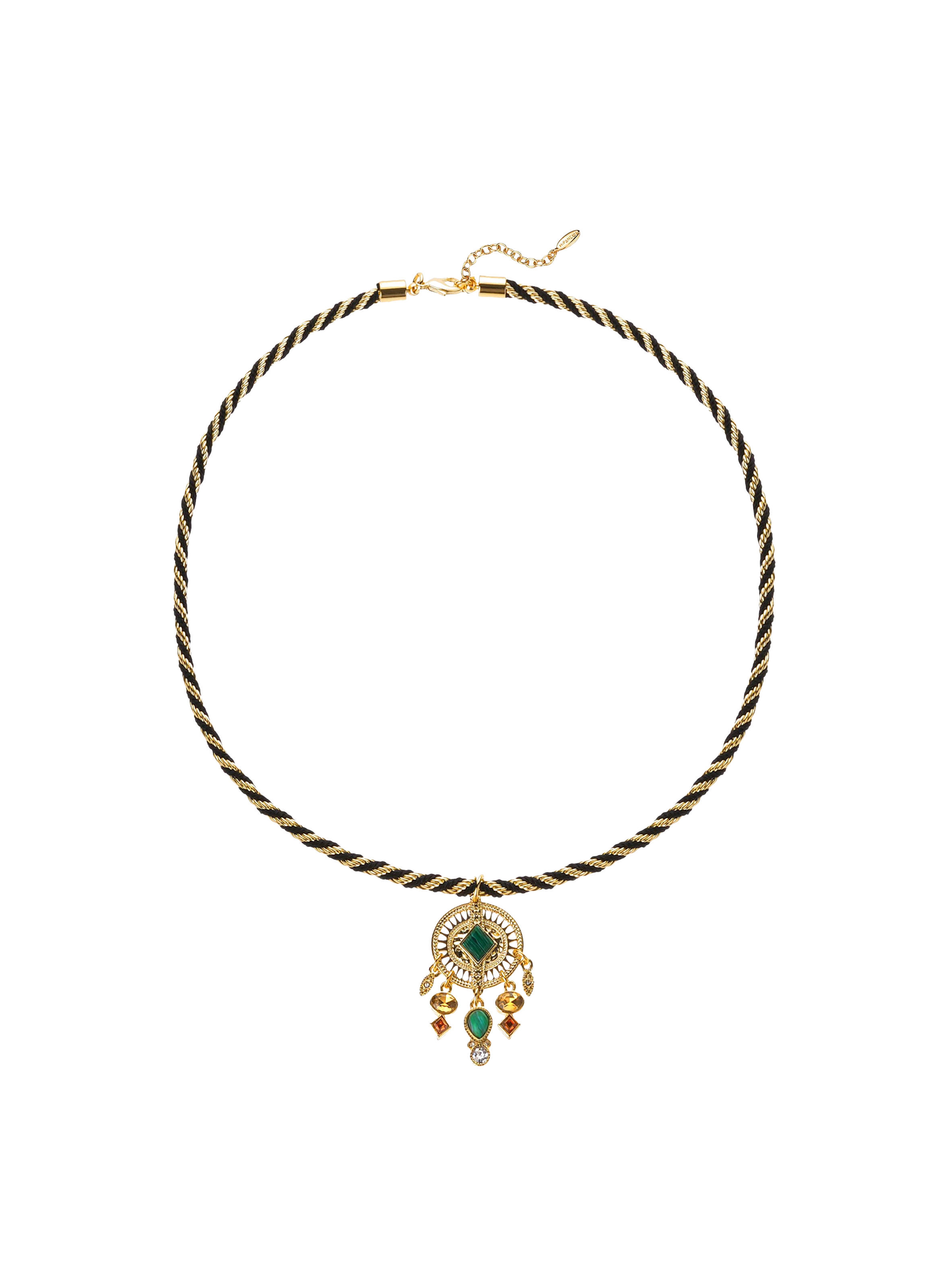 Collier ajustable cordon avec cabochon central krush HIPANEMA Doré