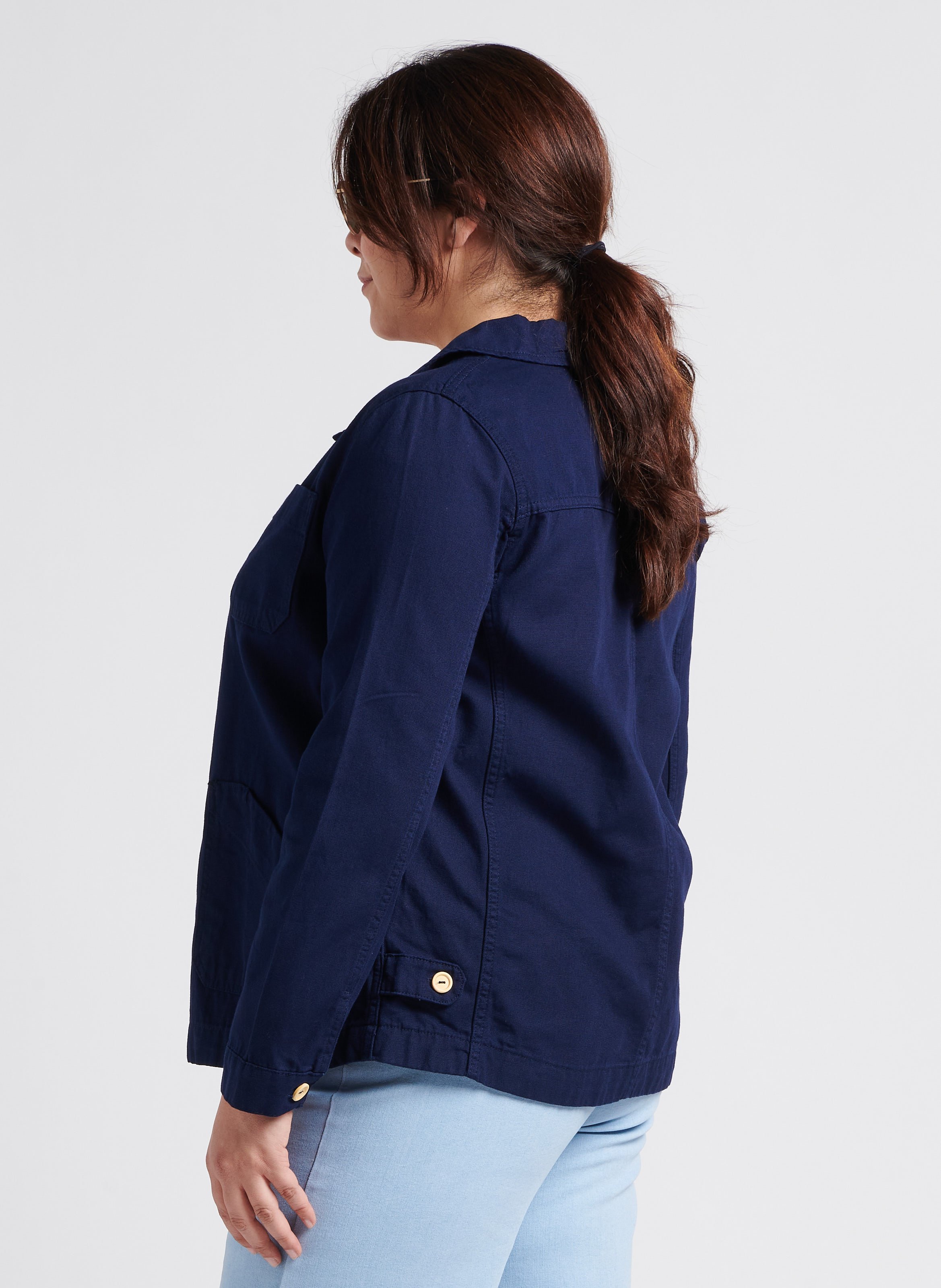 Veste pêcheur droite en coton ARMOR-LUX Bleu